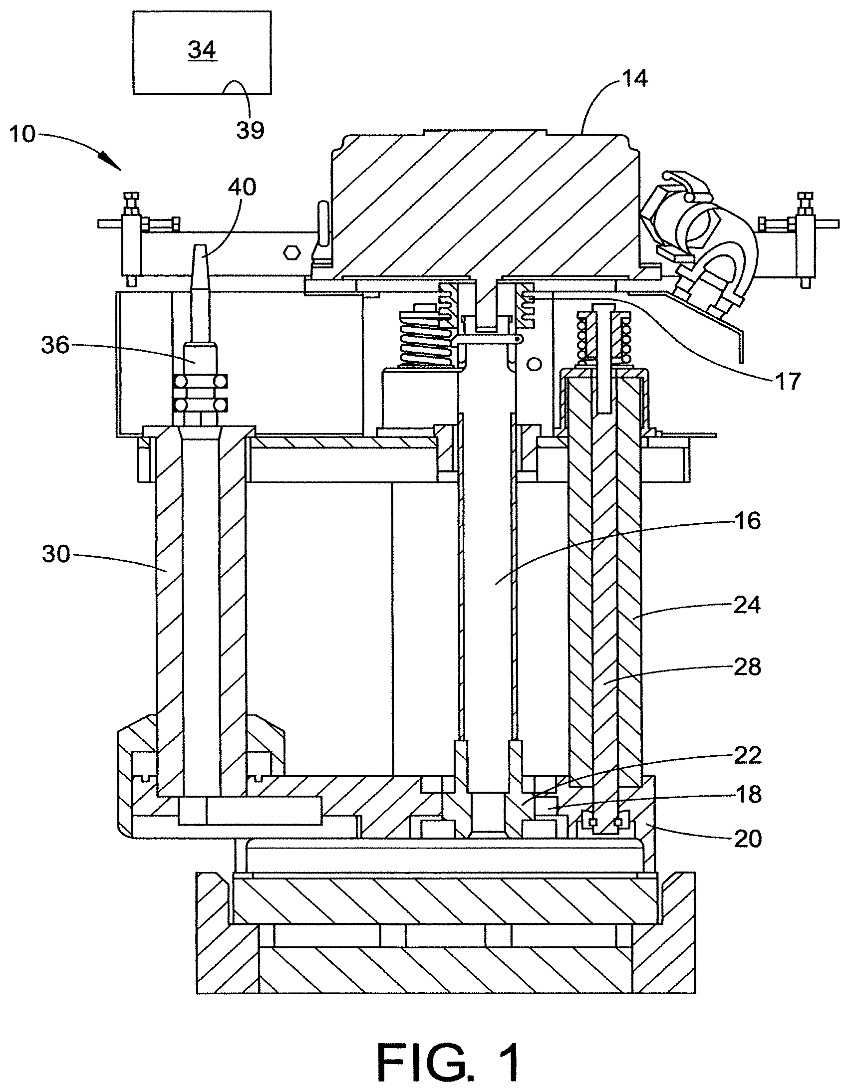 Patent US12359668 Figure 1 – Mold pump engagement apparatus