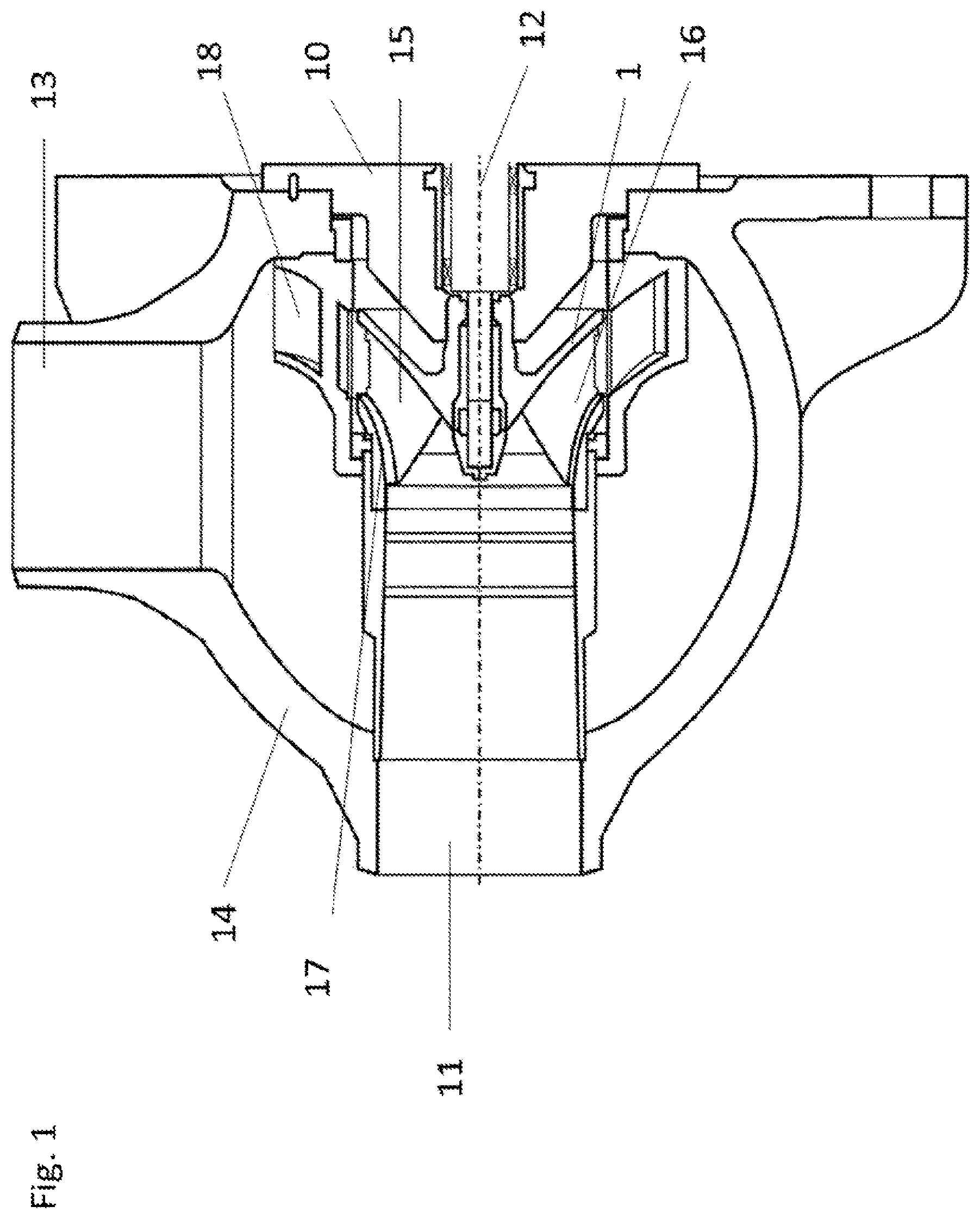 Patent US12359675 — Blade arrangement having microblades — Figure 1