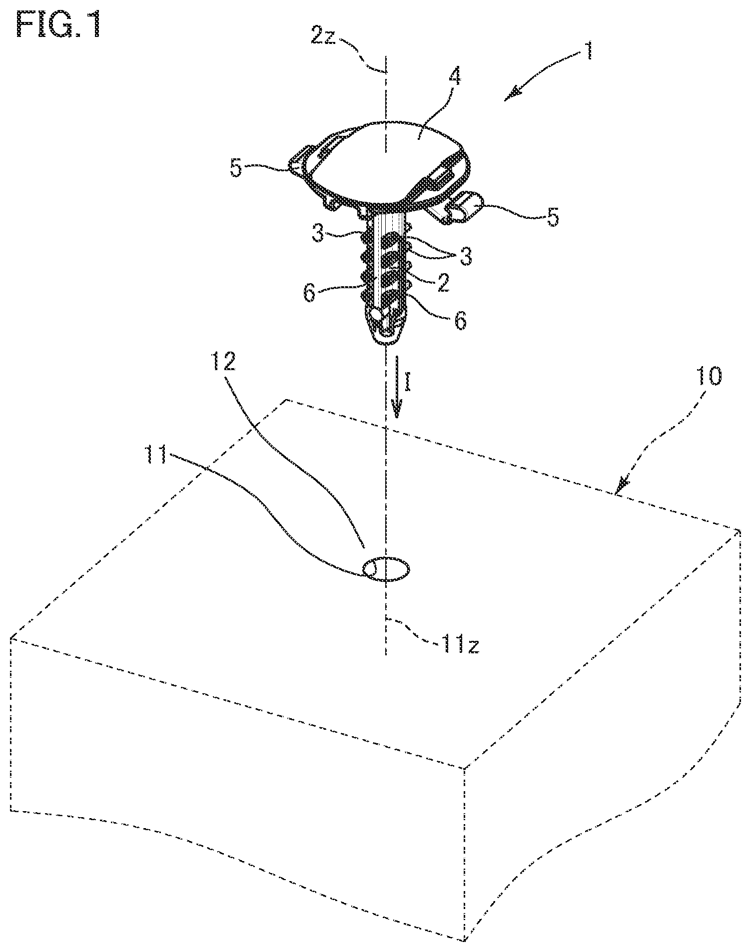 Patent US12359688 — Clip attachment structure — Figure 1