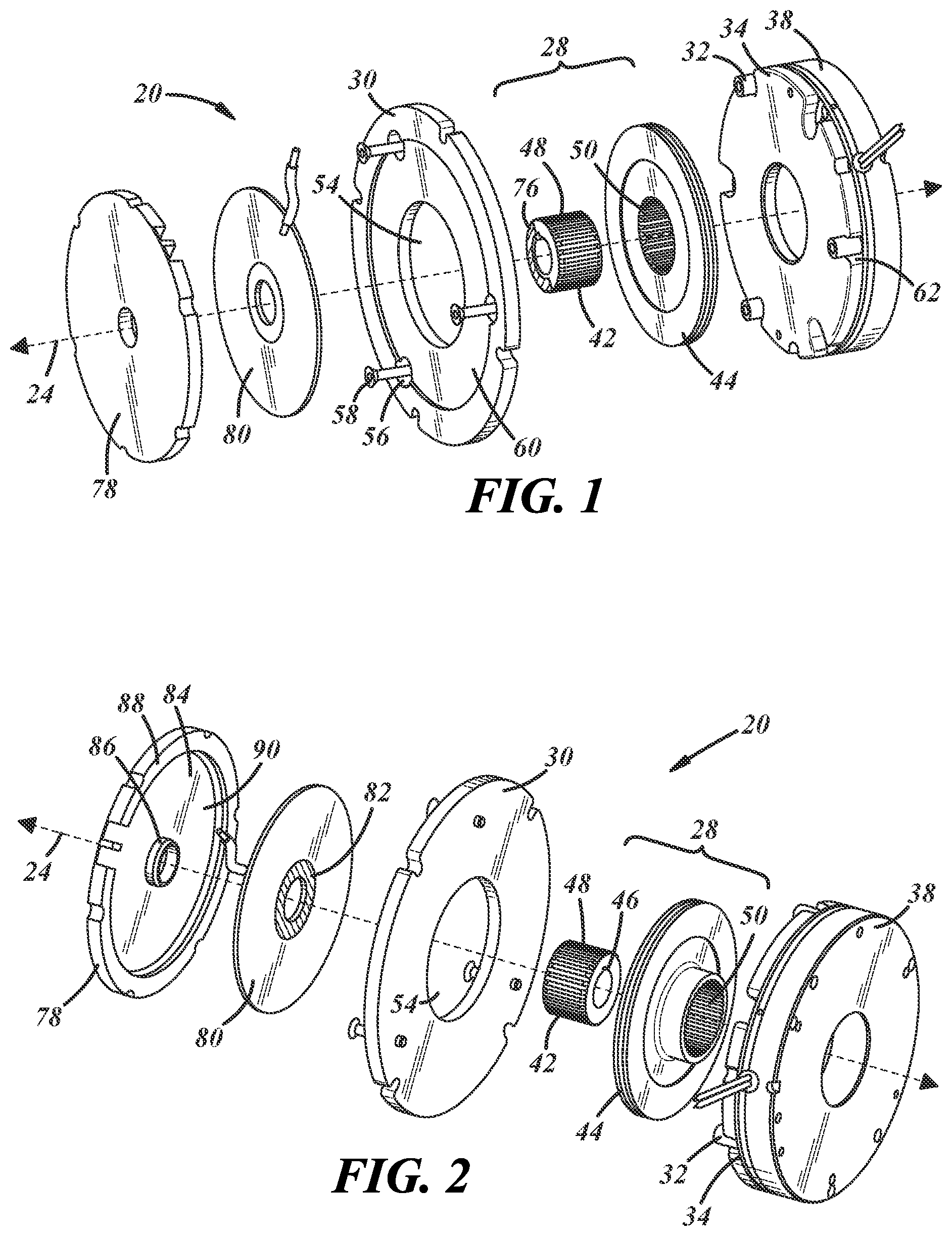 Patent US12359700 Figure 1 – Brake with integrated motor position sensor