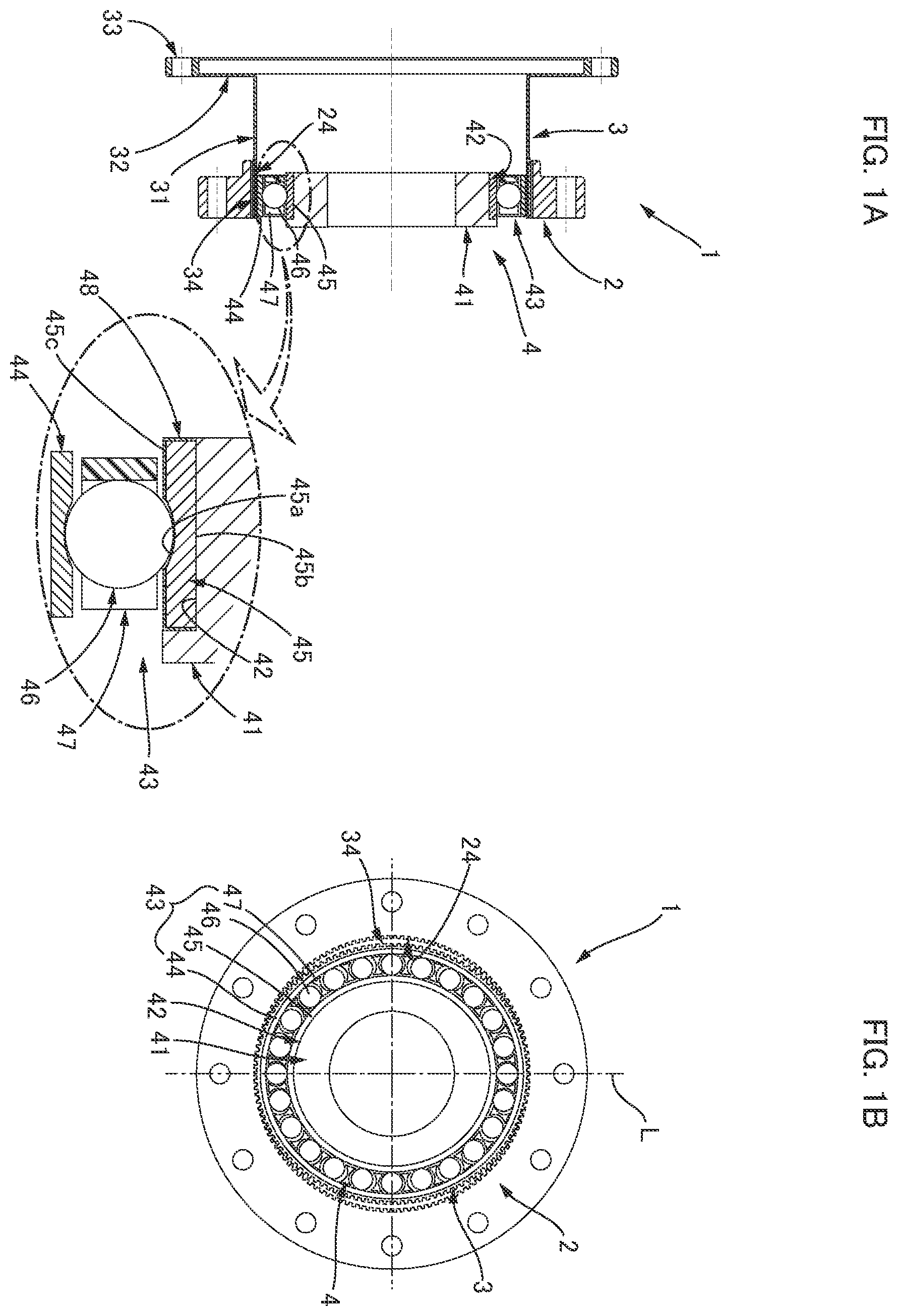 Patent US12359710 Figure 1 – Space rolling bearing and space strain wave gearing device