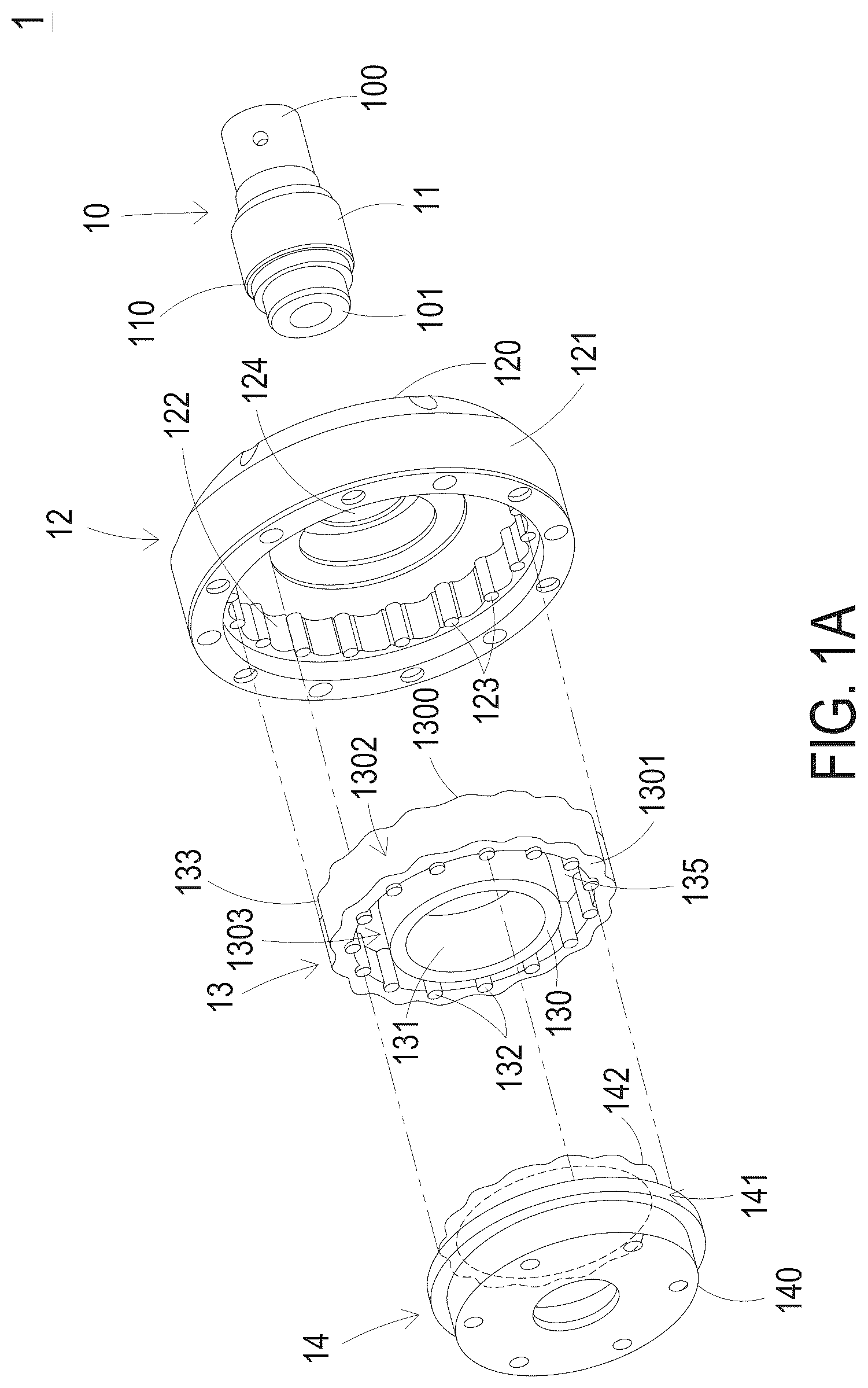 Patent US12359711 Figure 1 – Speed reducer