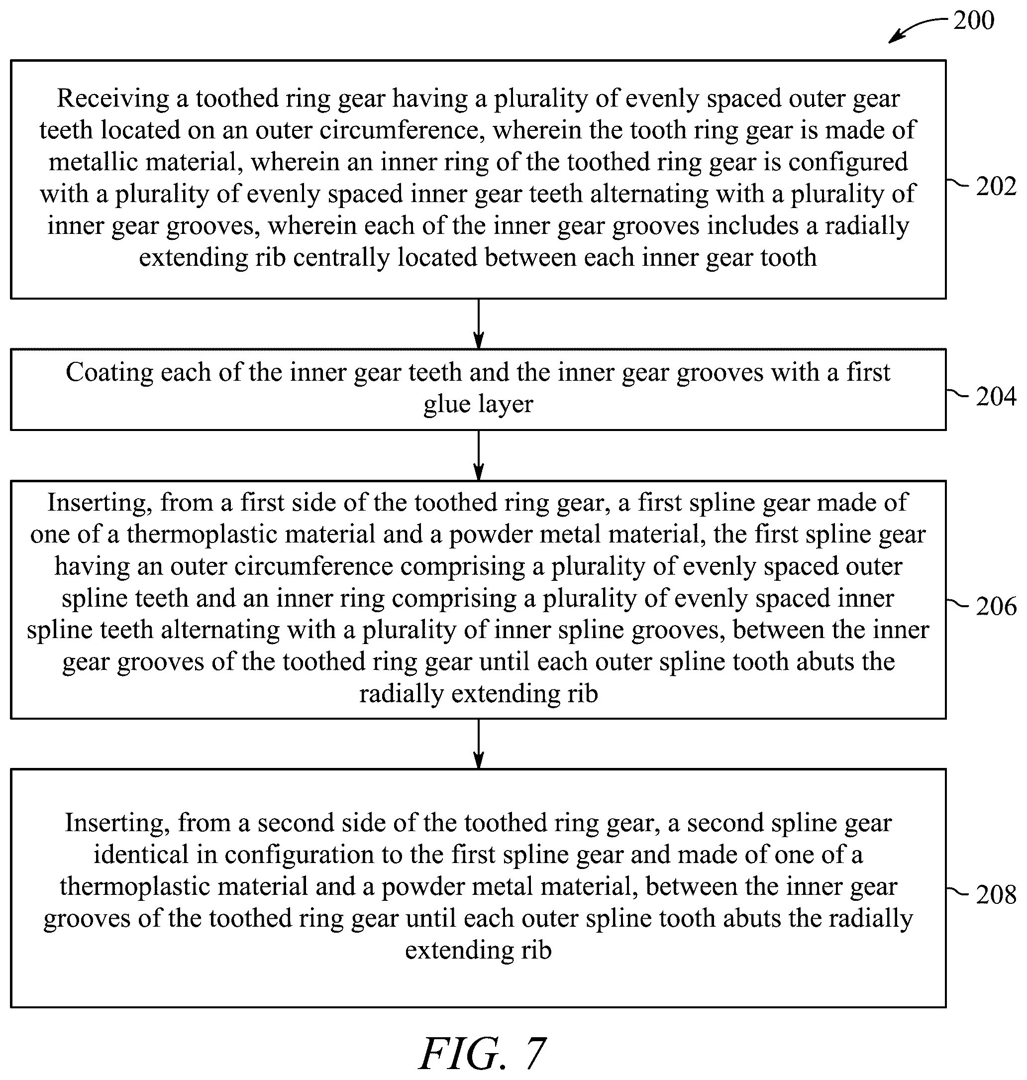 Patent US12359712 Figure 11 – Combined material gear