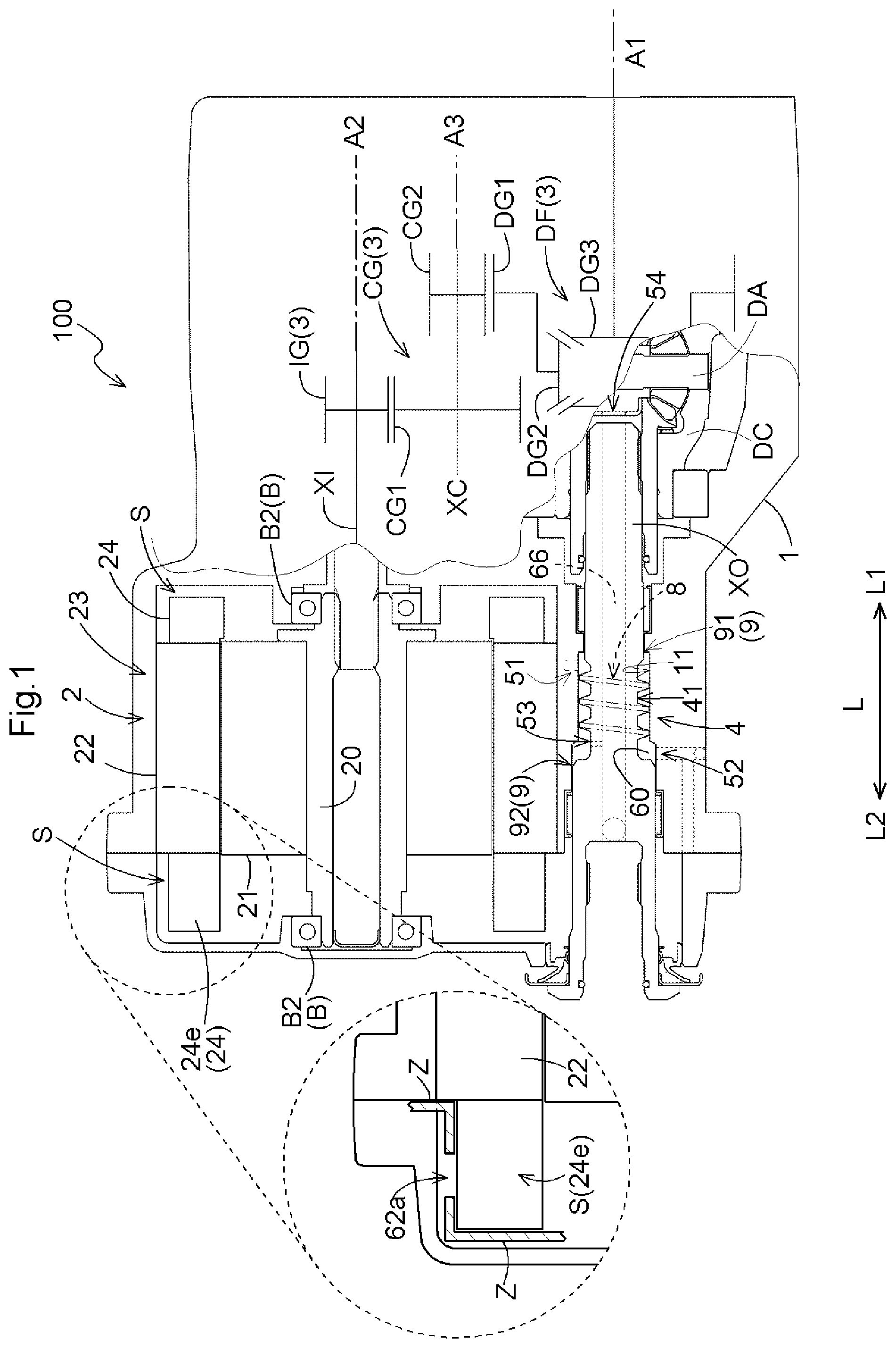 Patent US12359717 — Vehicle drive device — Figure 1