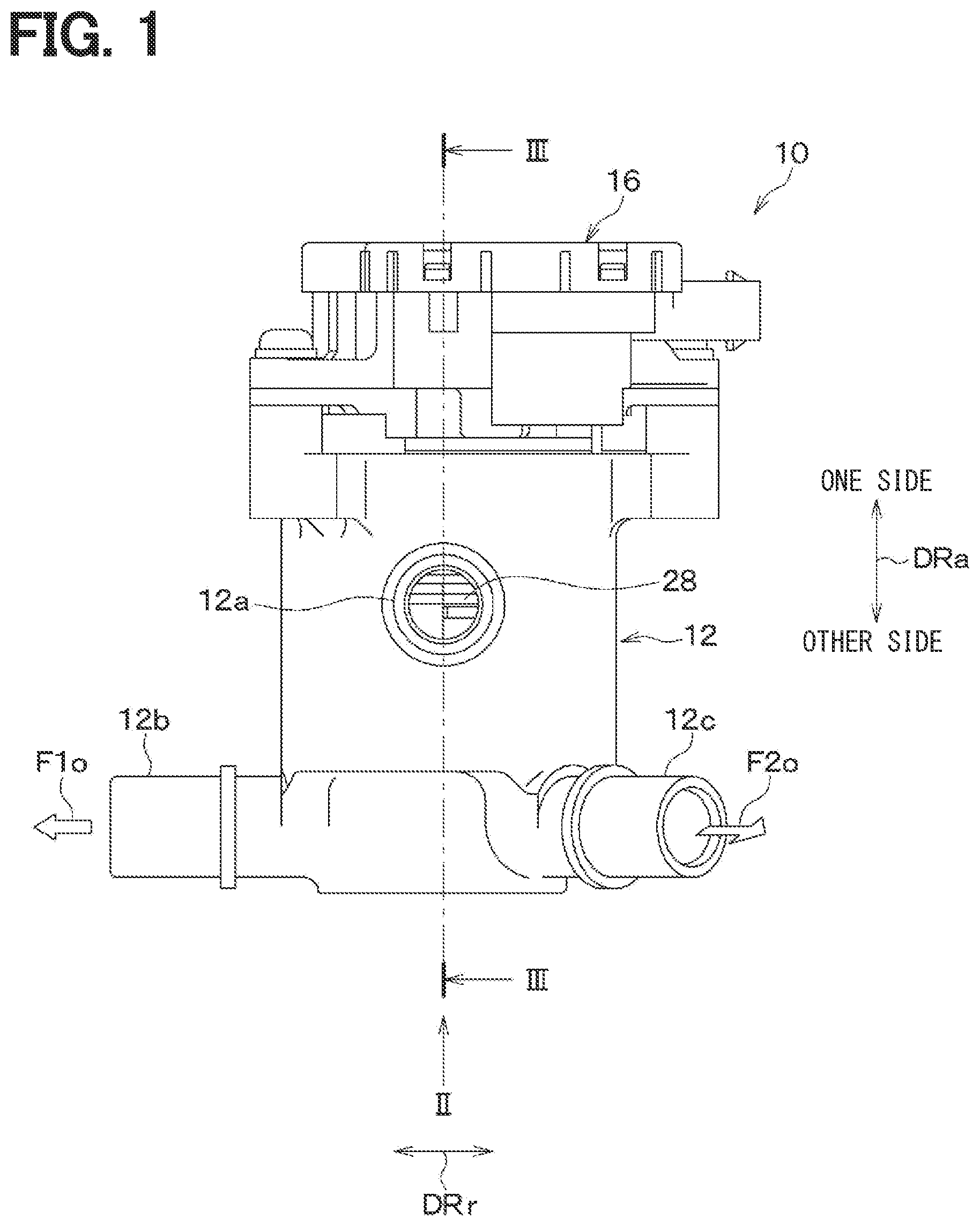 Patent US12359731 — Valve device — Figure 1