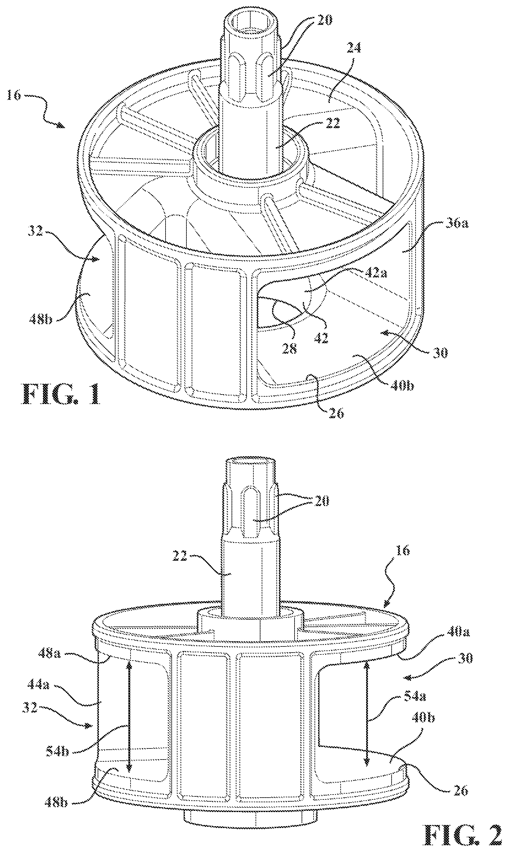 Patent US12359734 Figure 1 – Rotor for multiport coolant flow control valve assembly