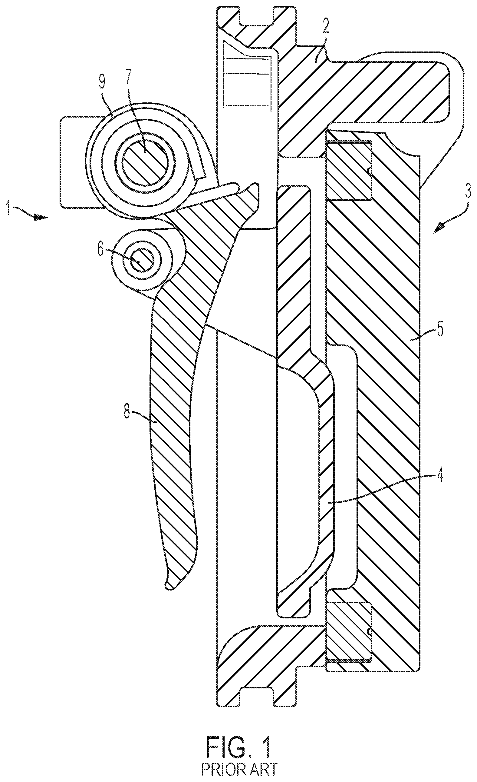 Patent US12359735 — Spring stop for clapper valve — Figure 1
