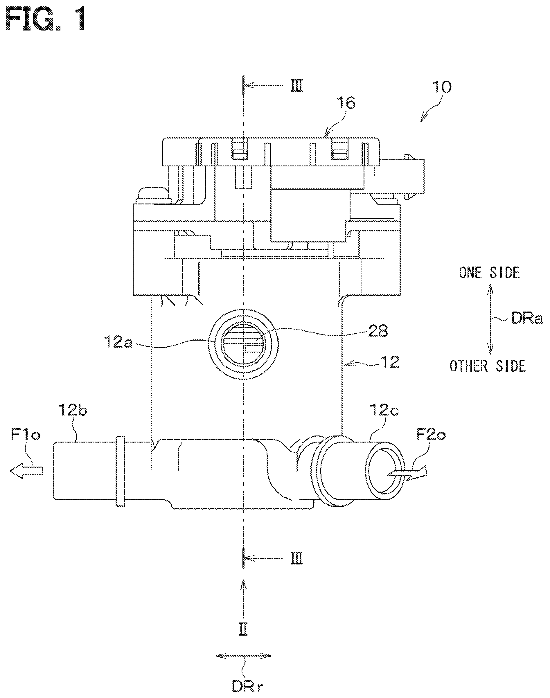 Patent US12359740 Figure 1 – Valve device