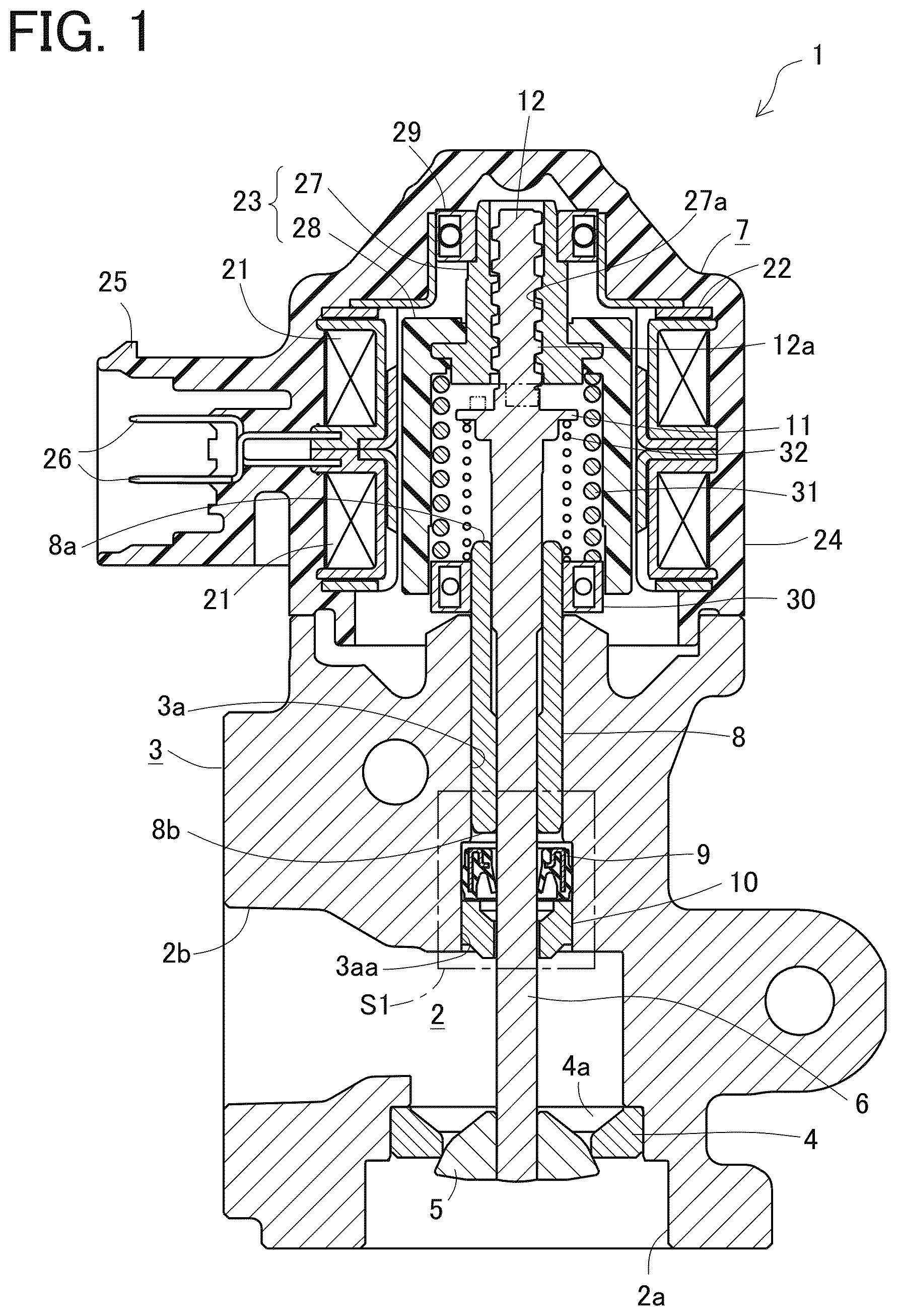 Patent US12359748 — EGR valve — Figure 1
