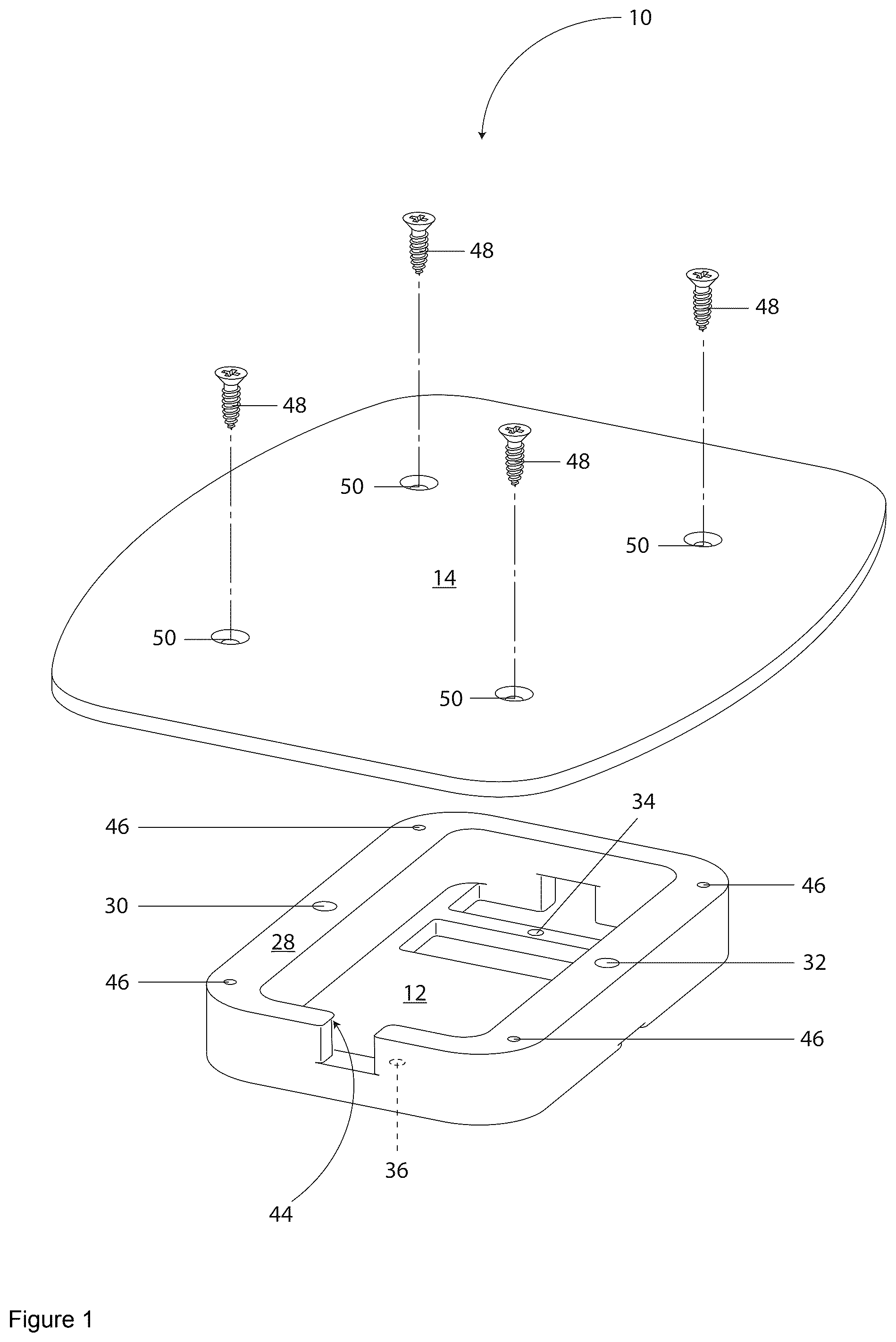 Patent US12359749 — Cable management assembly and associated method of using the same — Figure 1