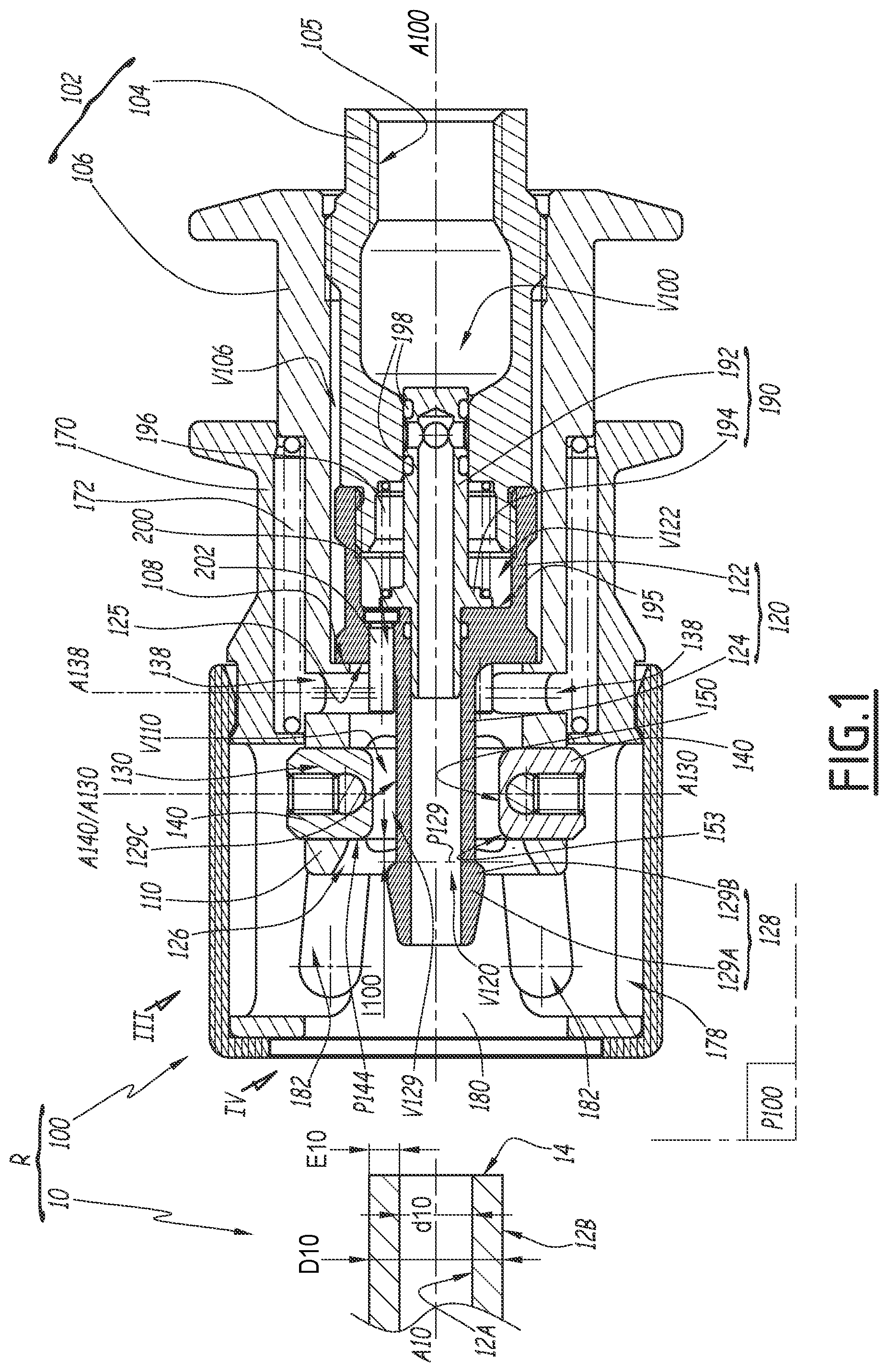 Patent US12359758 — Quick-coupling female element — Figure 1