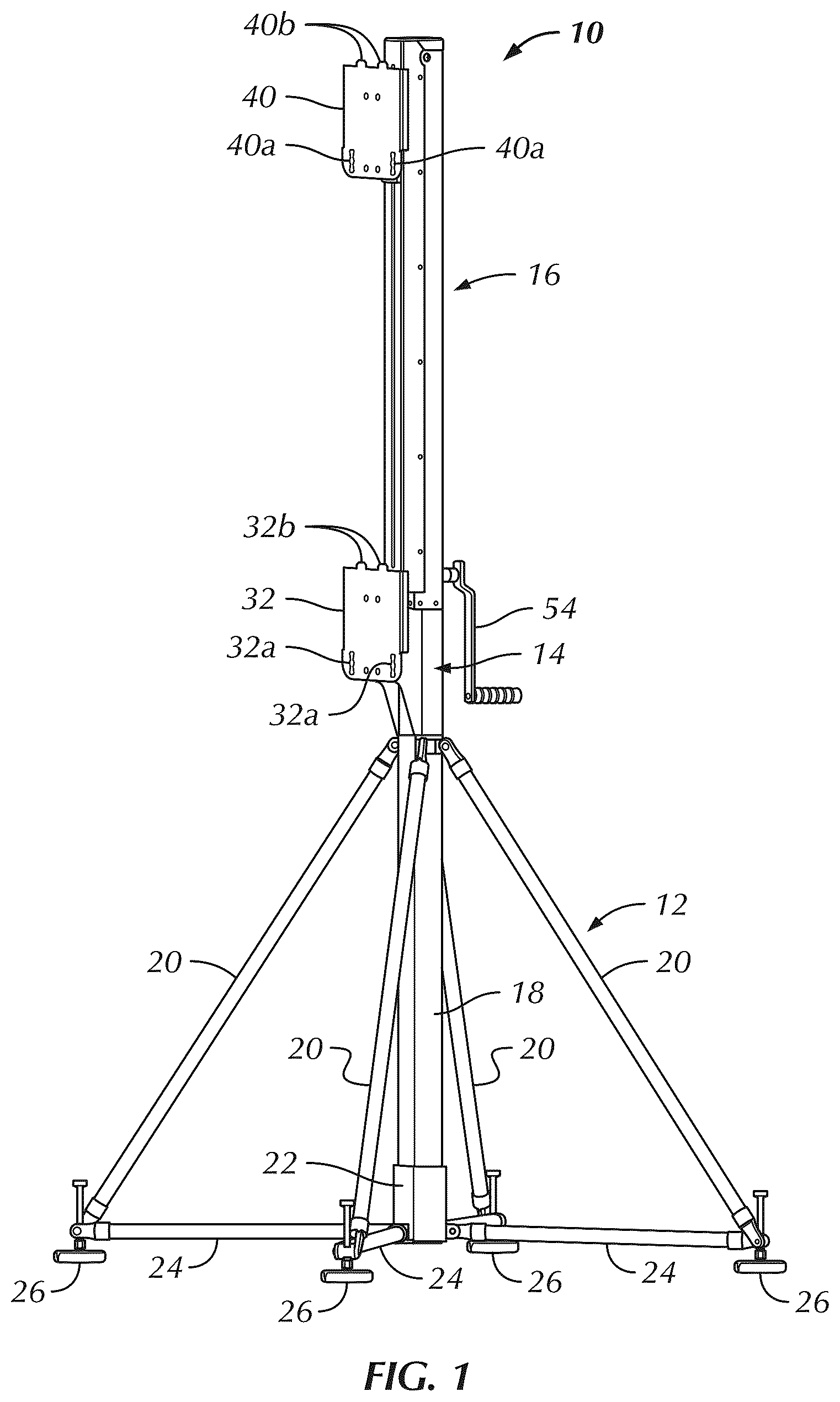 Patent US12359766 — Modular monitor stand — Figure 1