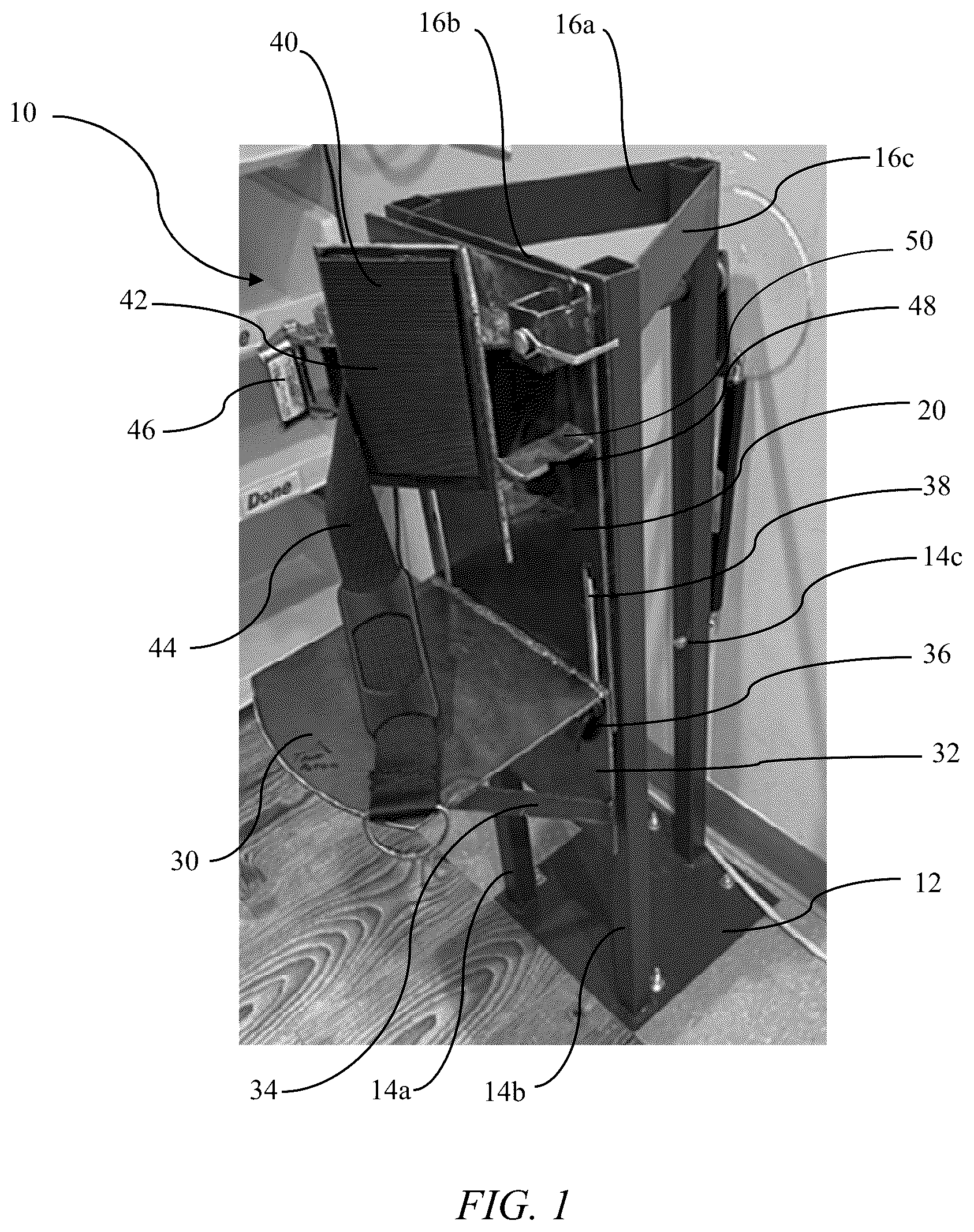 Patent US12359767 — Compressed gas tank or cylinder rotating clean-out apparatuses and methods of using the same — Figure 1