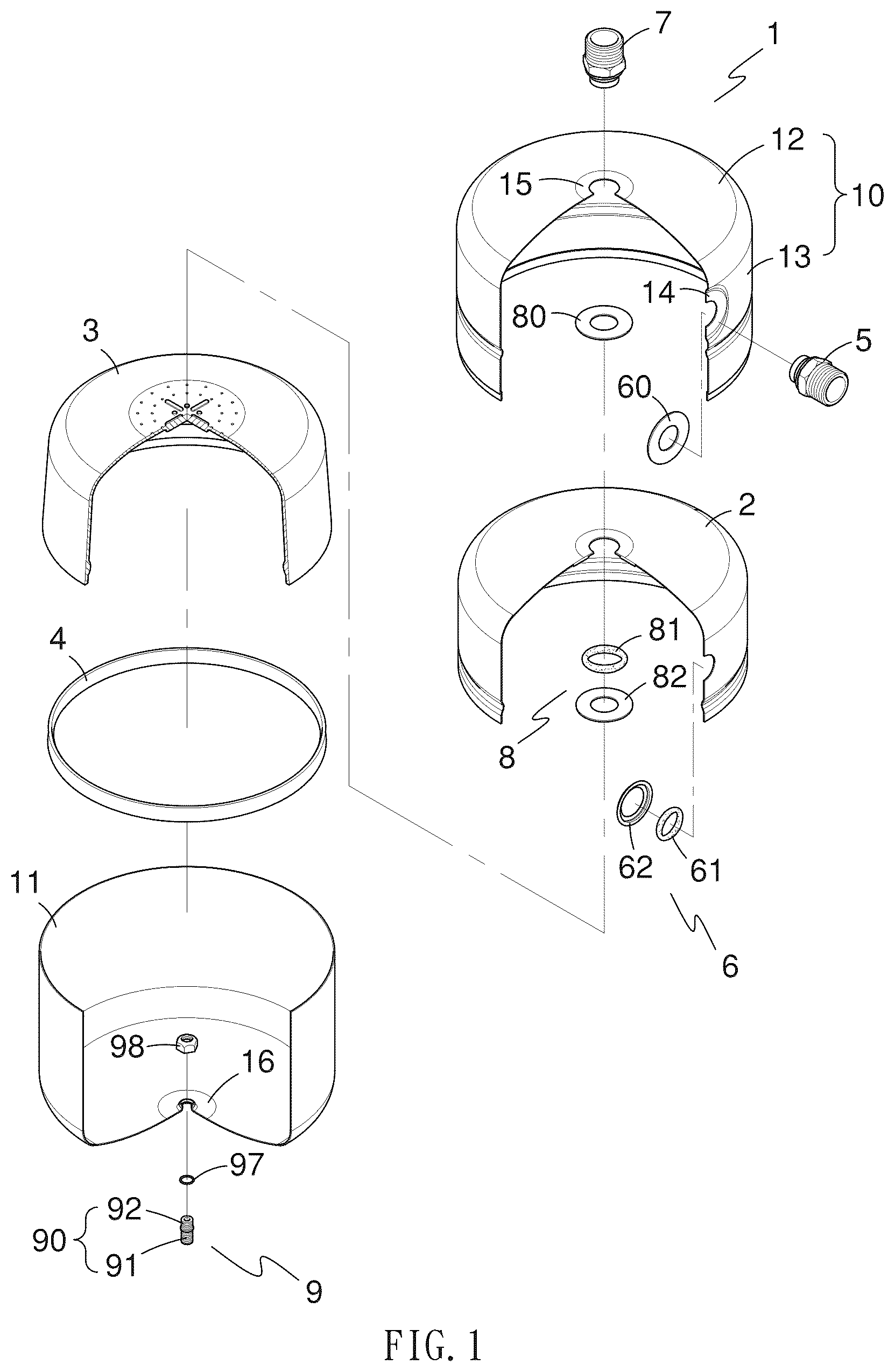 Patent US12359771 — Pressure tank — Figure 1