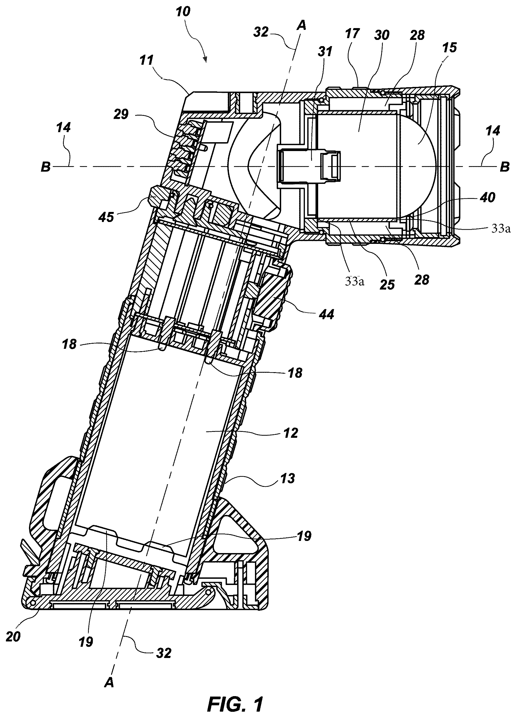 Patent US12359781 — Hand held spotlight — Figure 1