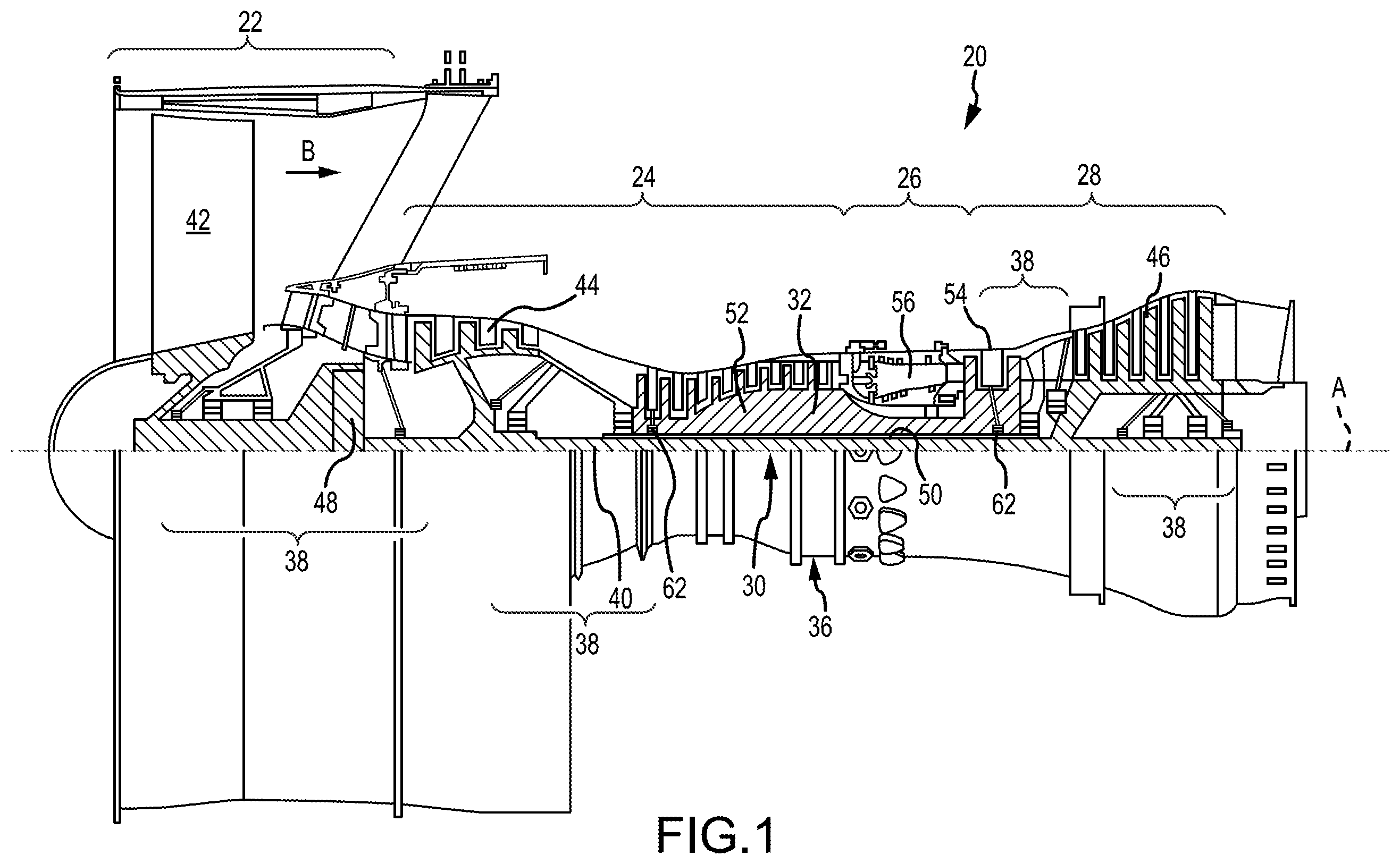 Patent US12359814 — Reducing noise from a combustor of a gas turbine engine — Figure 1