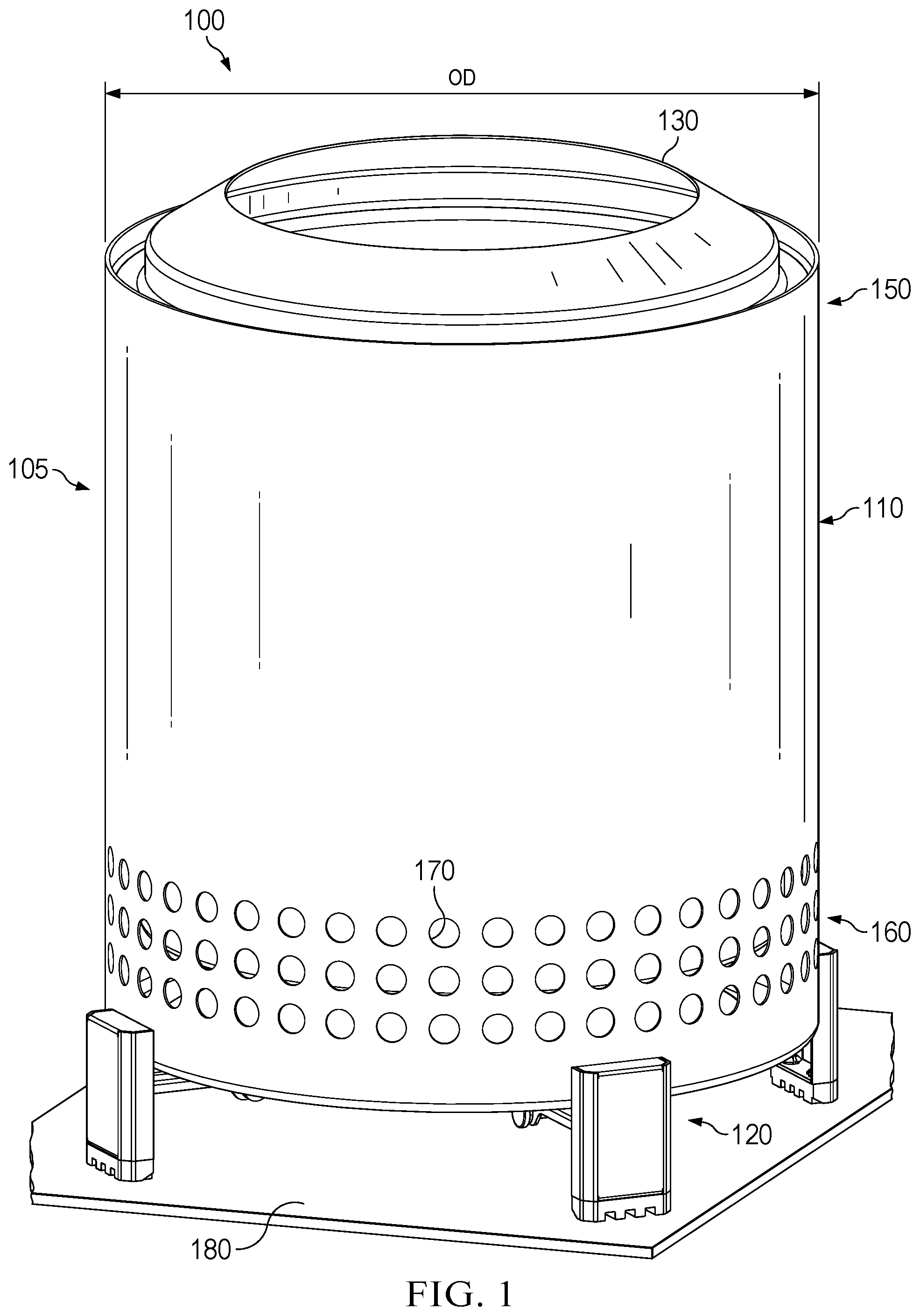 Patent US12359817 — Portable stove with folding stand — Figure 1