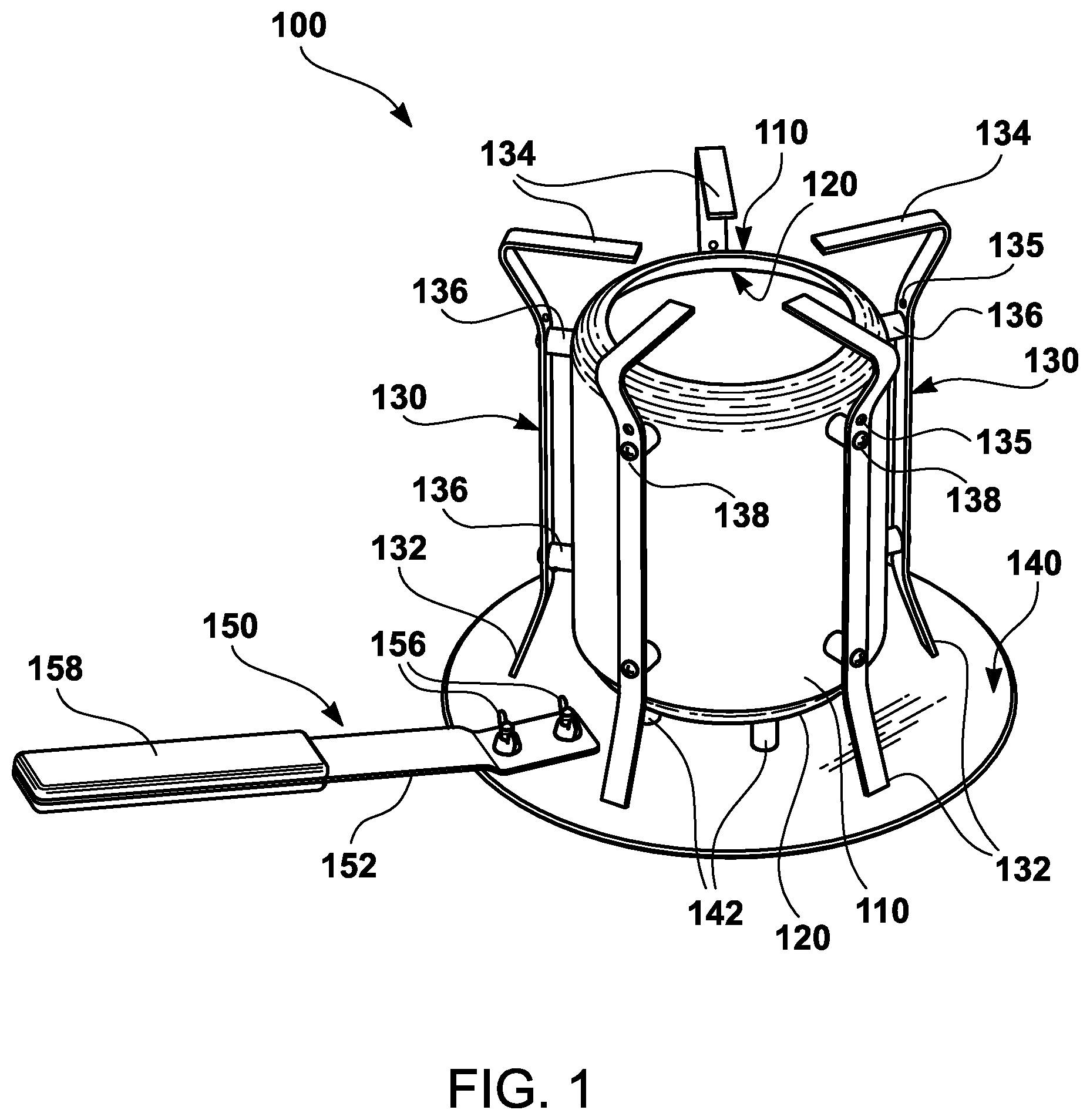 Patent US12359818 — Convertible biomass gasification stove — Figure 1