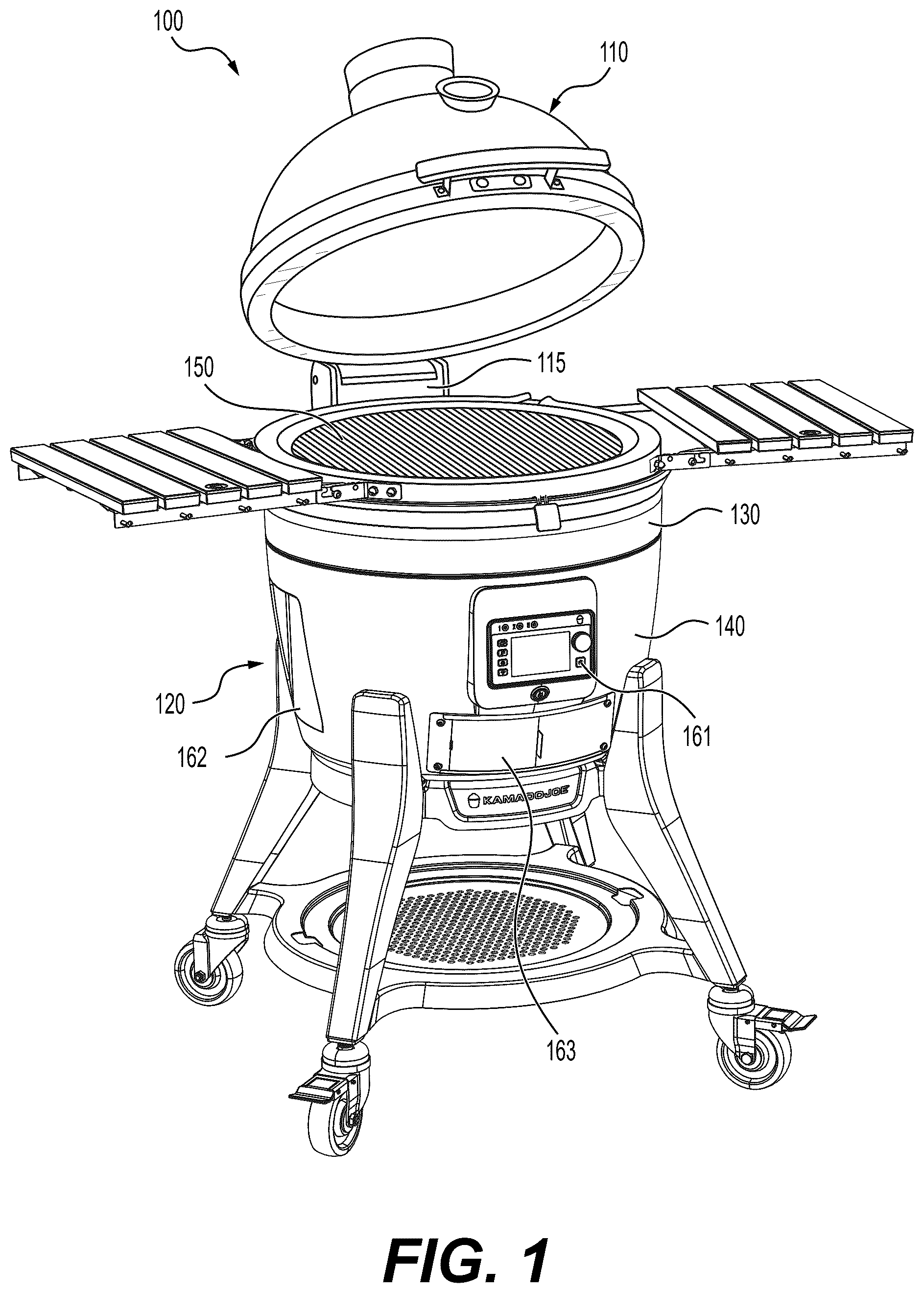 Patent US12359819 — Systems and methods for joining metal and ceramic components of a kamado-style grill — Figure 1