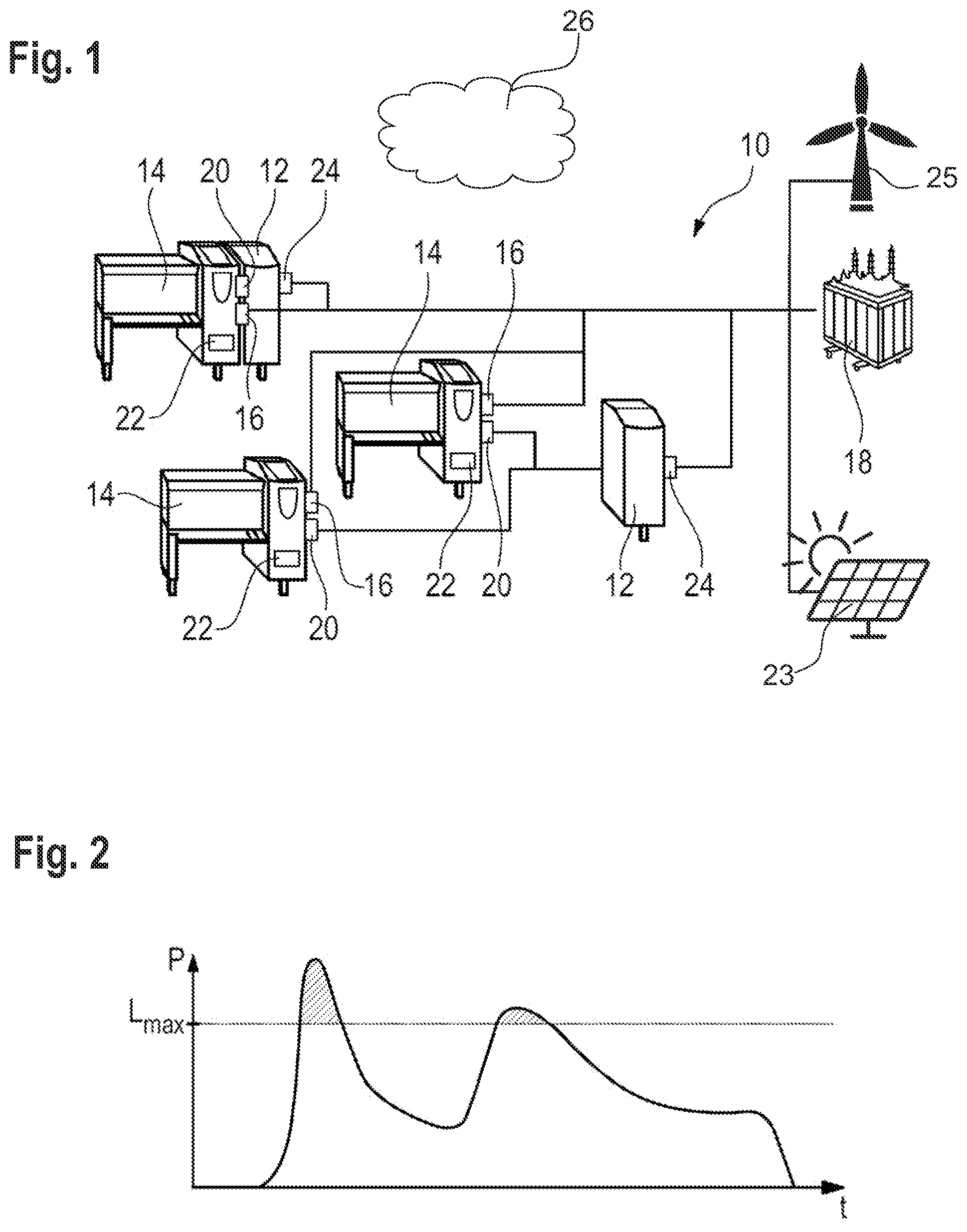 Patent US12359823 — System having a cooking device with a cooking chamber connected to an electrical grid and an energy storage device — Figure 1