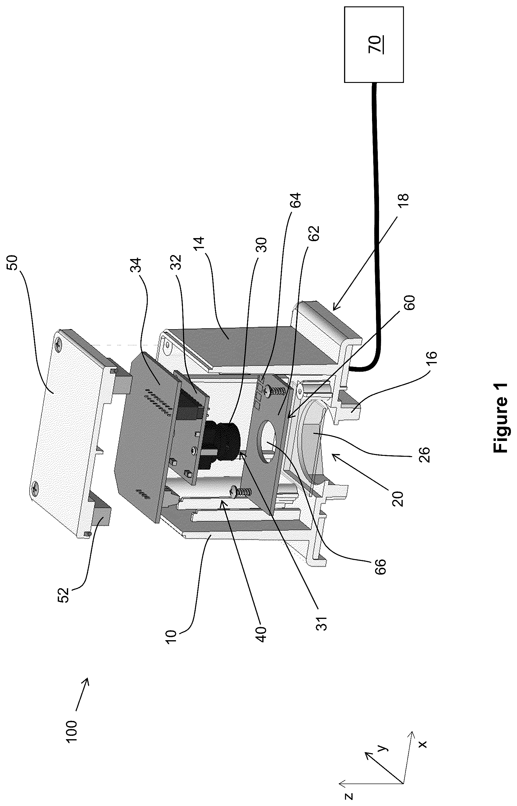 Patent US12359833 — Optical monitoring device for use in heating, ventilation, air conditioning and refrigeration system for moisture level — Figure 1