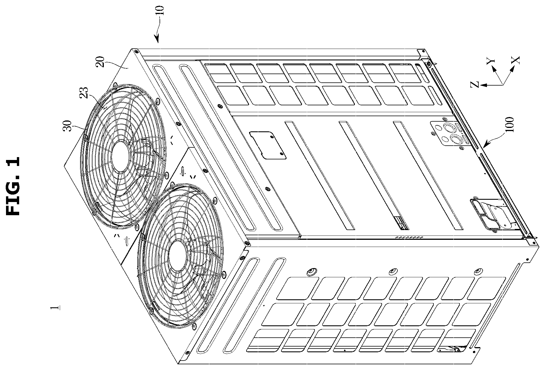 Patent US12359844 — Outdoor unit of air conditioner — Figure 1
