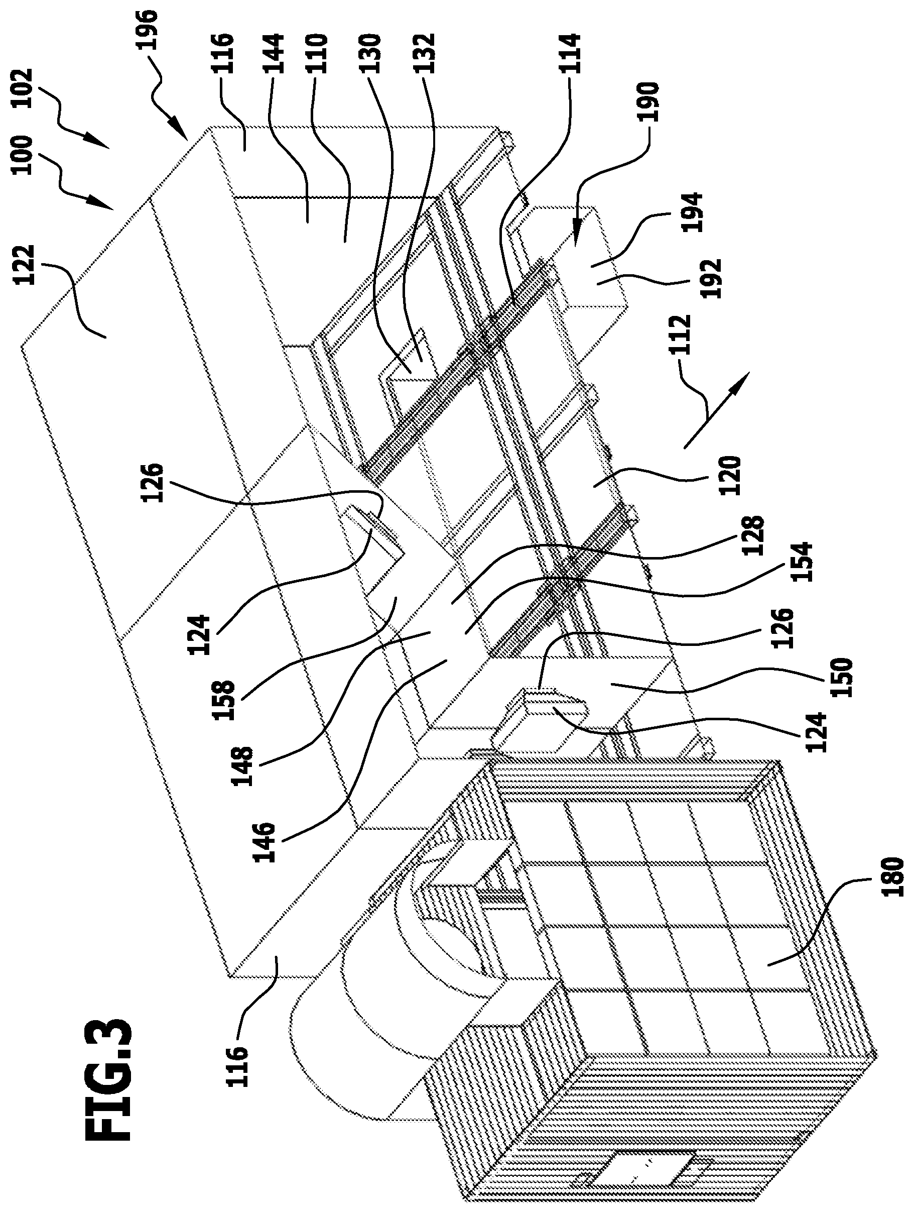 Patent US12359871 Figure 3 – Treatment installation and method for treating workpieces