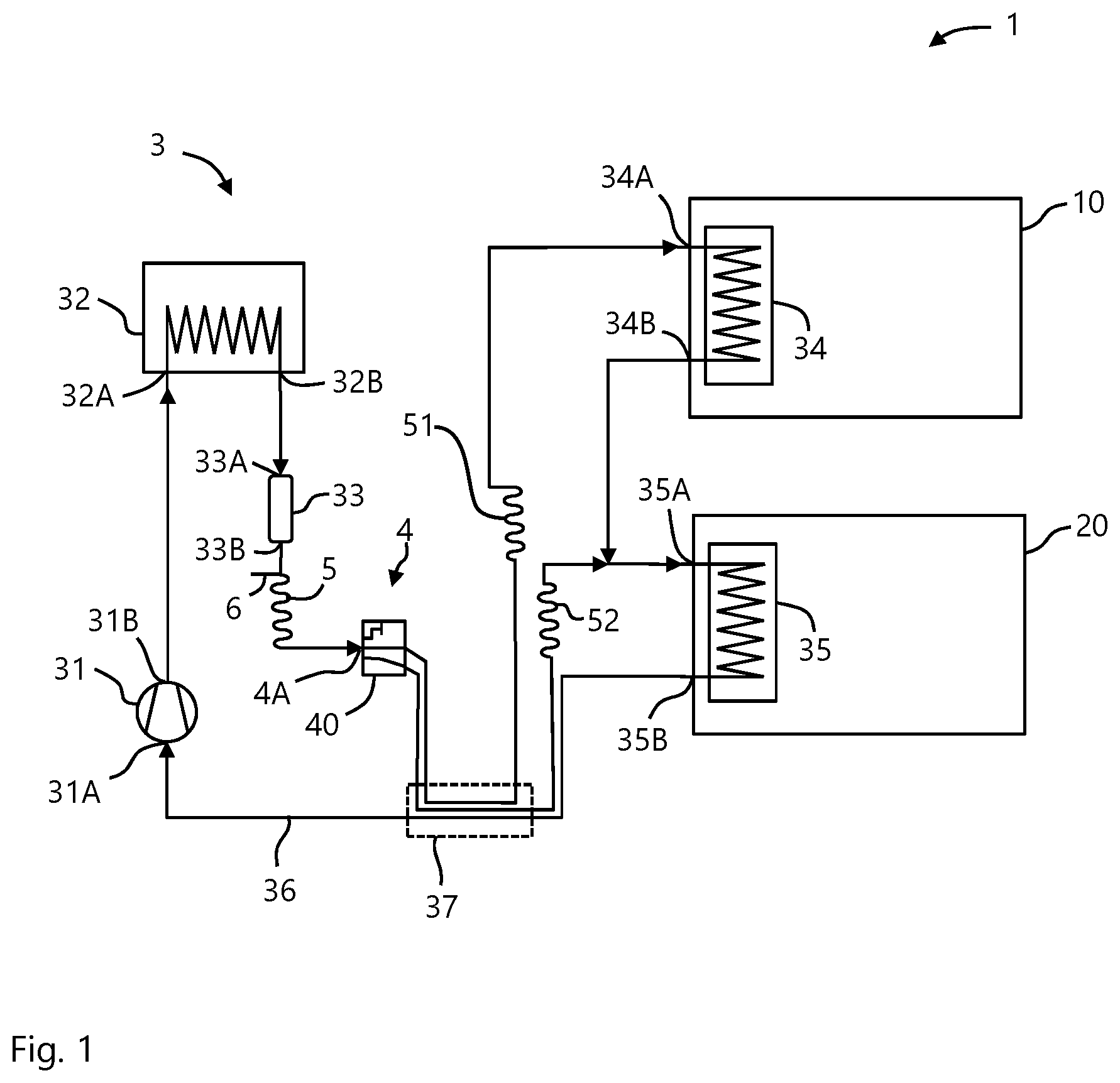 Patent US12359877 Figure 1 – Refrigeration appliance