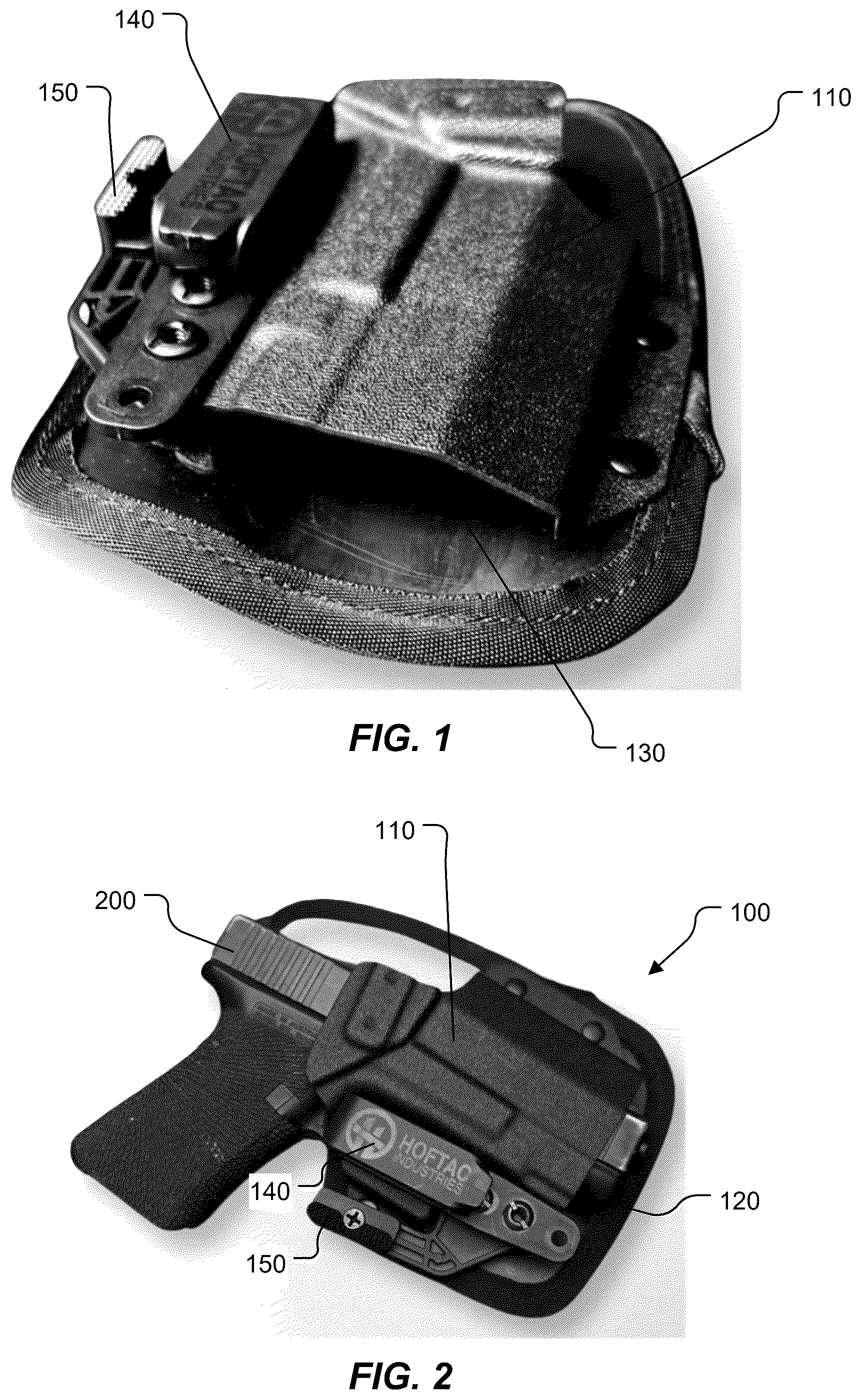Patent US12359890 — Firearm holster with backside tensioning — Figure 1