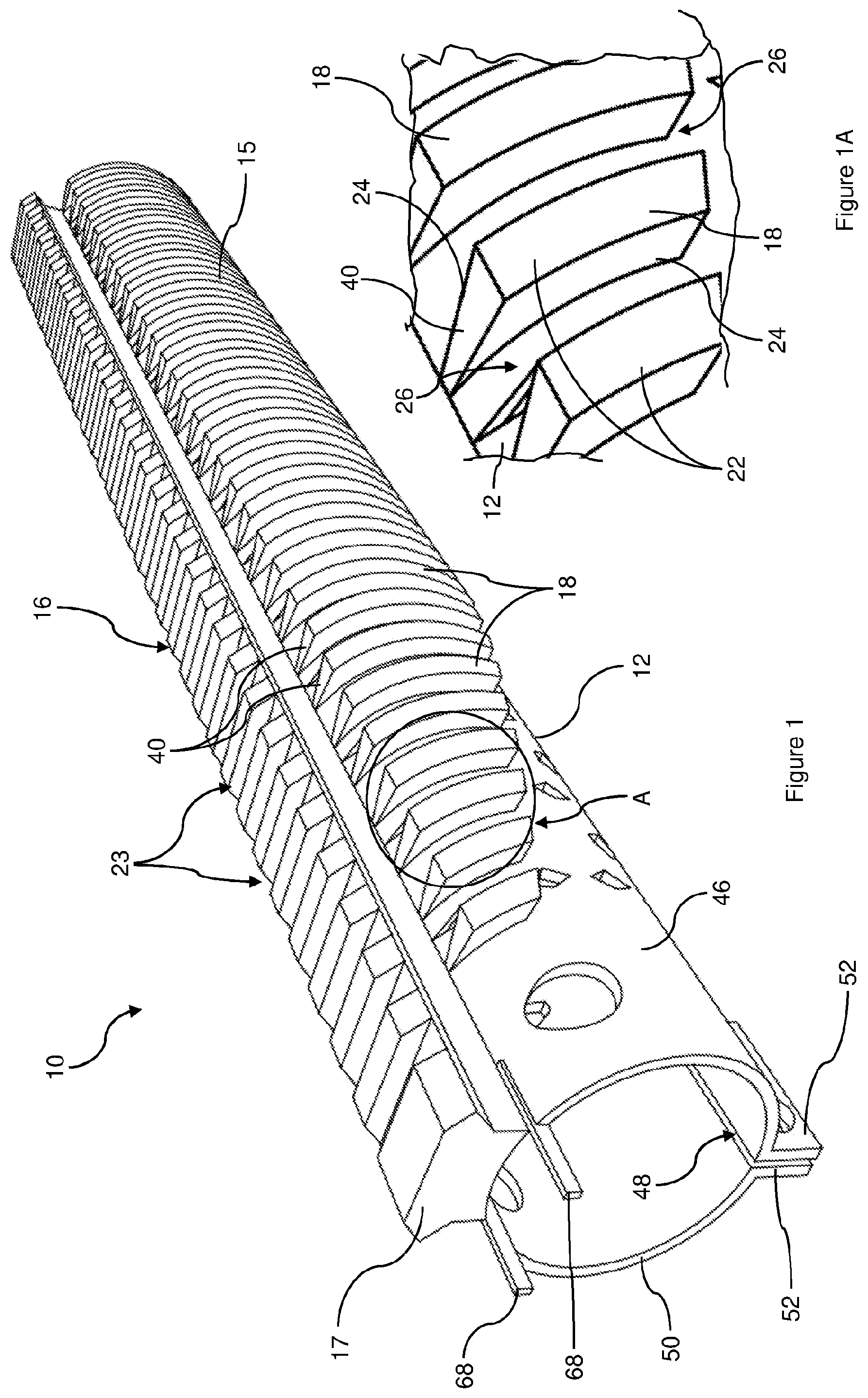 Patent US12359893 — Rail system for a firearm — Figure 1