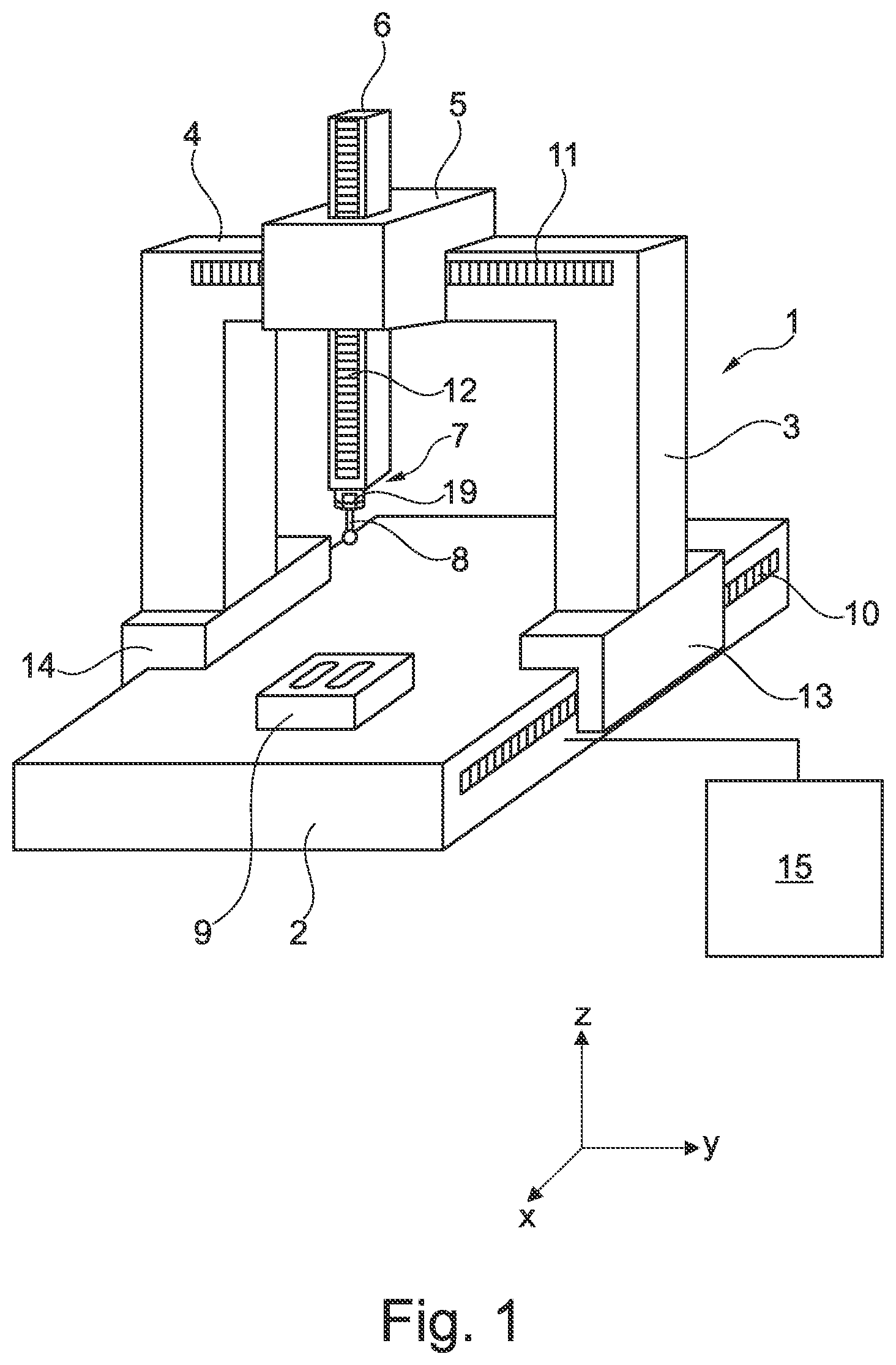 Patent US12359901 Figure 1 – Coordinate measuring apparatus