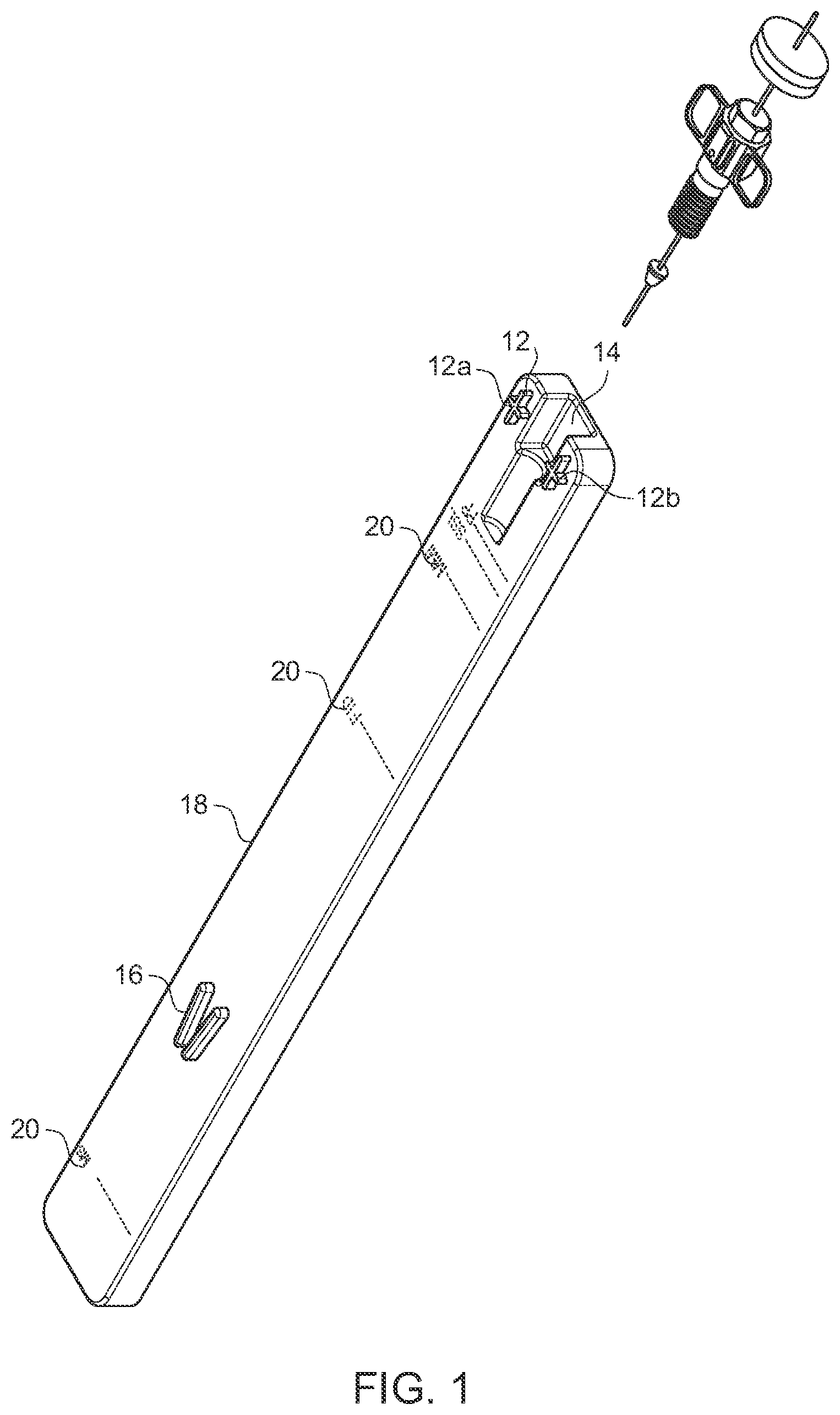 Patent US12359902 — Column depth measuring guide — Figure 1