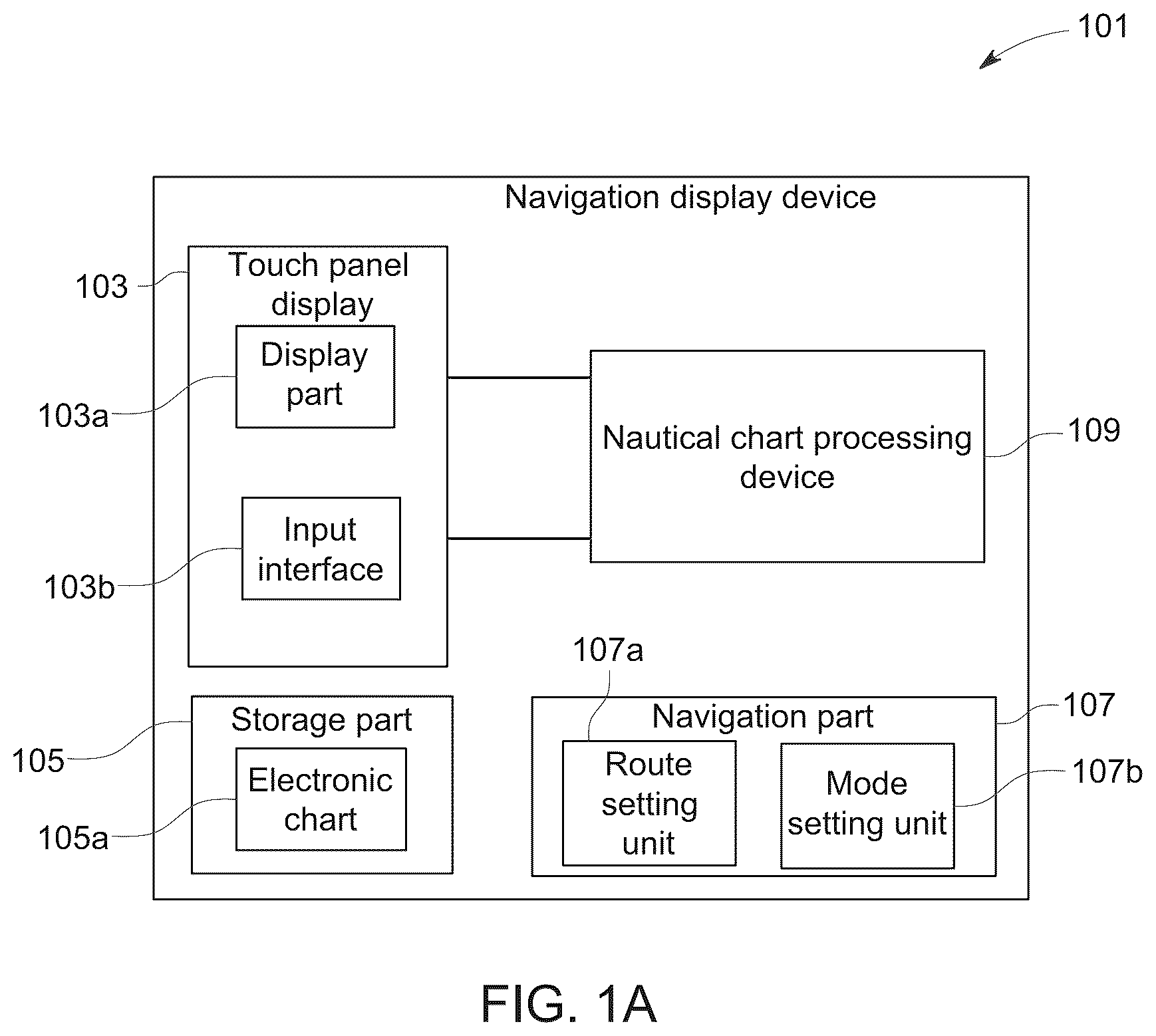 Patent US12359920 — Nautical chart processing device and nautical chart processing method — Figure 1