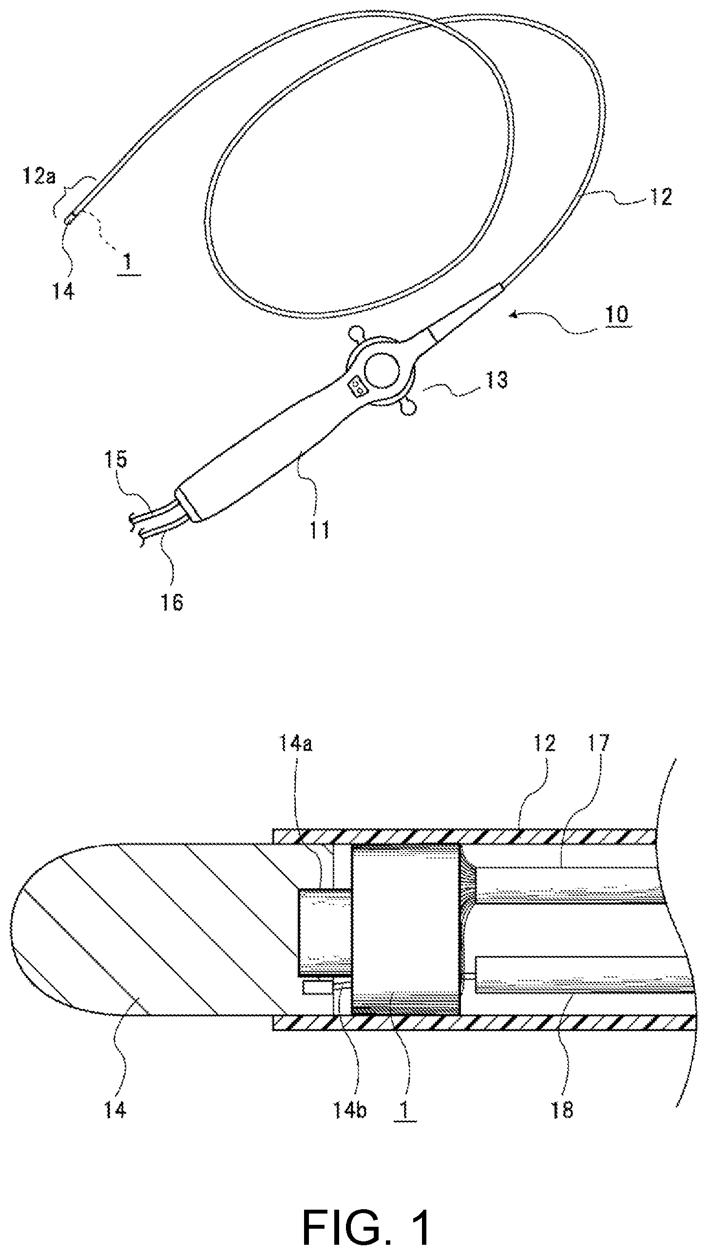Patent US12359987 — Contact force sensor and device provided with contact force sensor — Figure 1