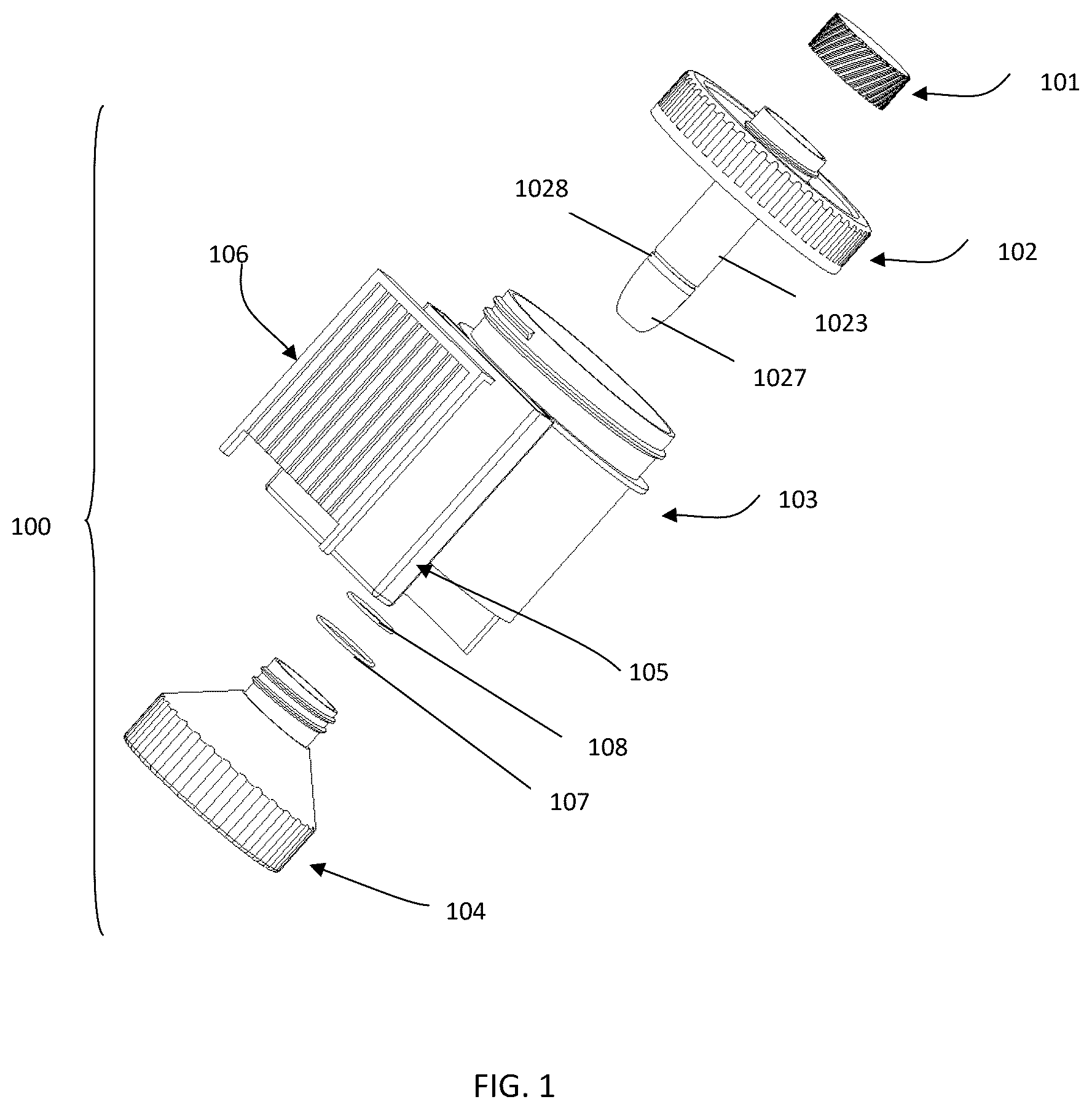 Patent US12360019 — Apparatus for collecting liquid sample — Figure 1