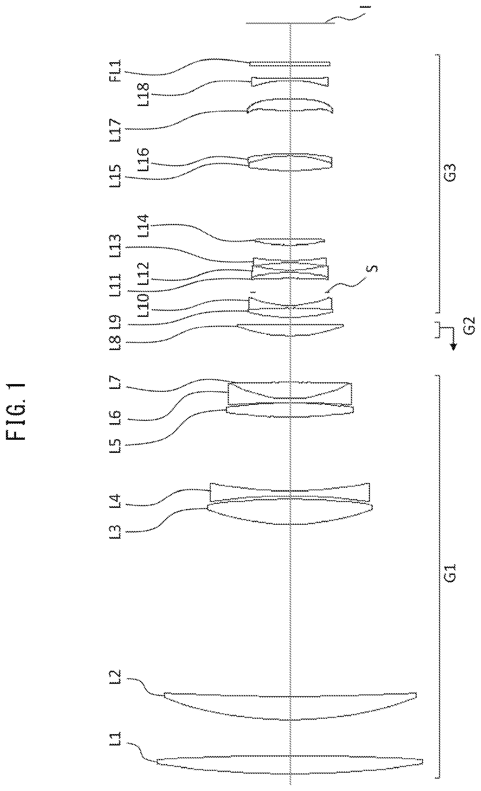 Patent US12360340 — Optical system, optical apparatus, and method for manufacturing optical system — Figure 1