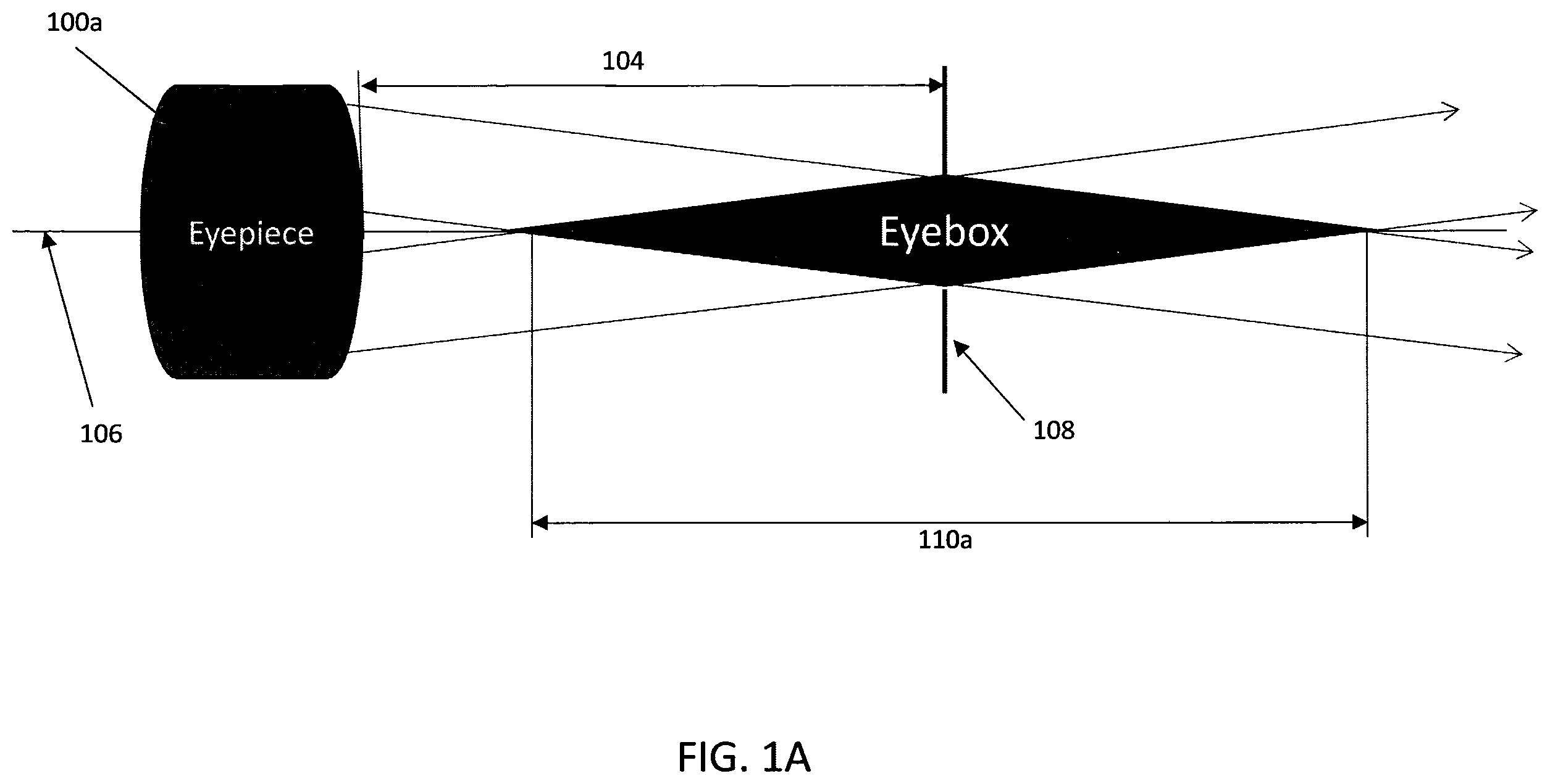 Patent US12360354 — Optical sighting devices and methods for automatically adjusting an eyebox — Figure 1