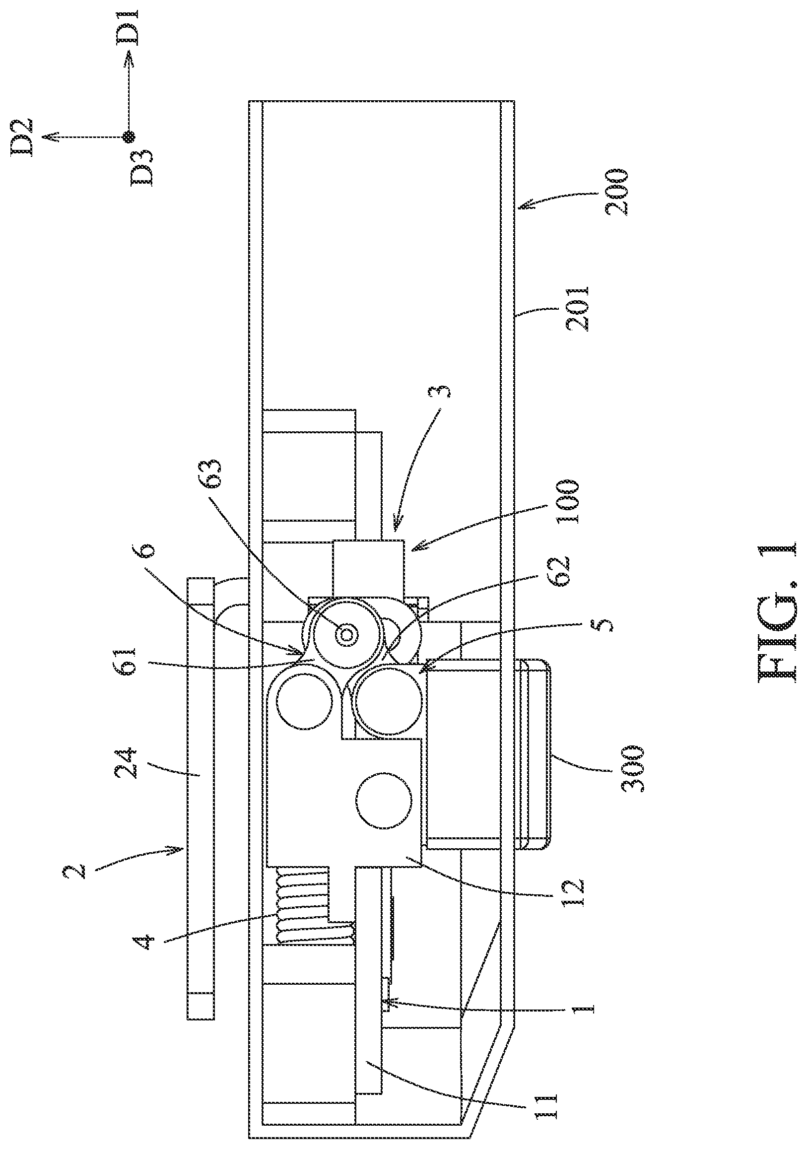 Patent US12360576 — Rotating shaft device — Figure 1