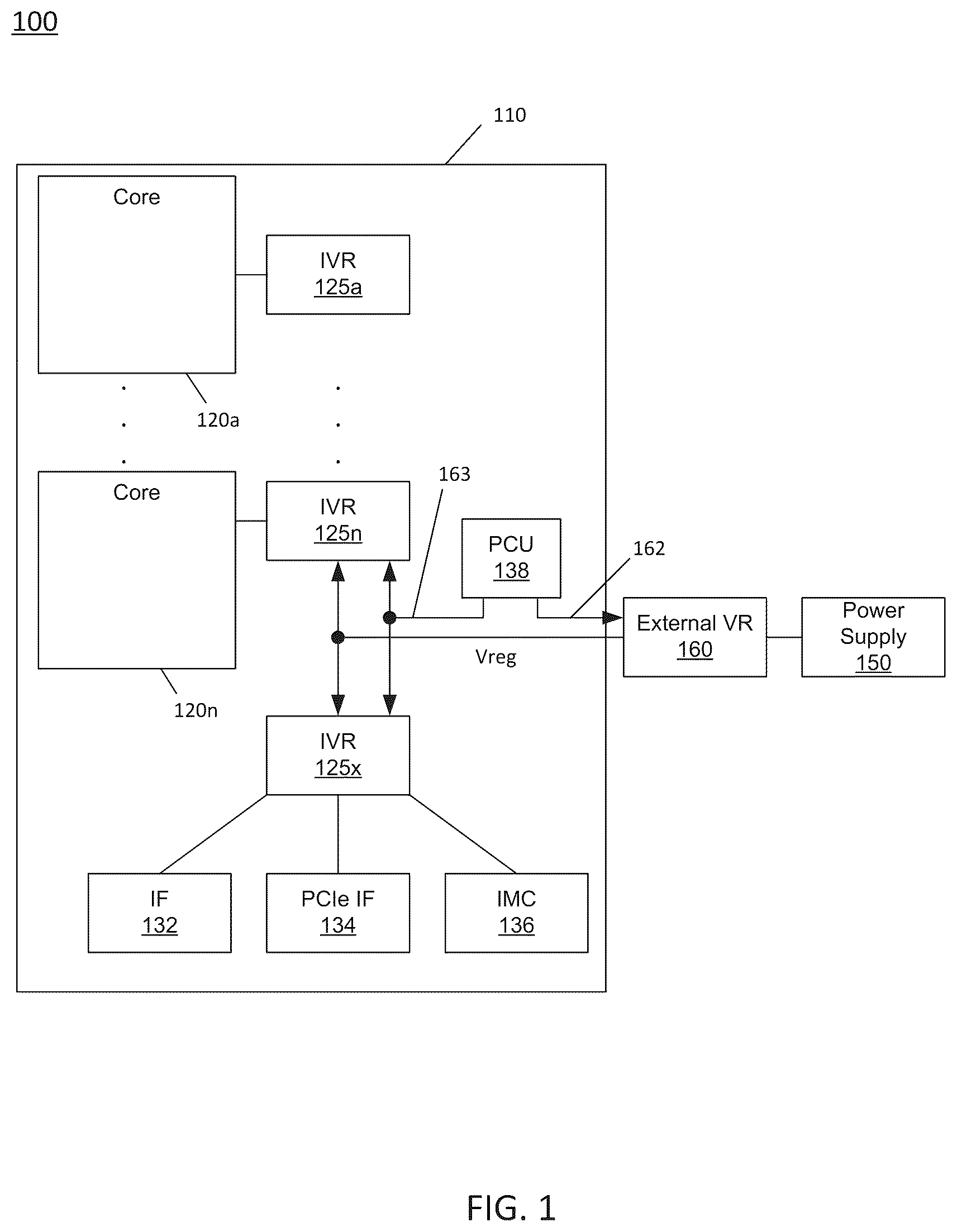 Patent US12360586 — Processor having accelerated user responsiveness in constrained environment — Figure 1