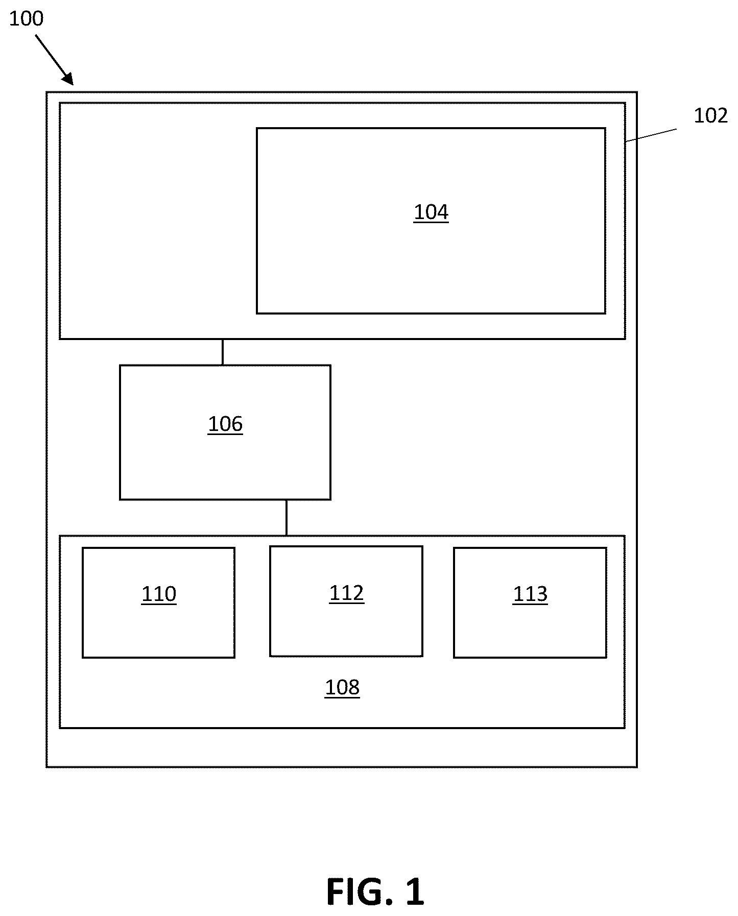 Patent US12360662 Figure 1 – System and method for multiple input management