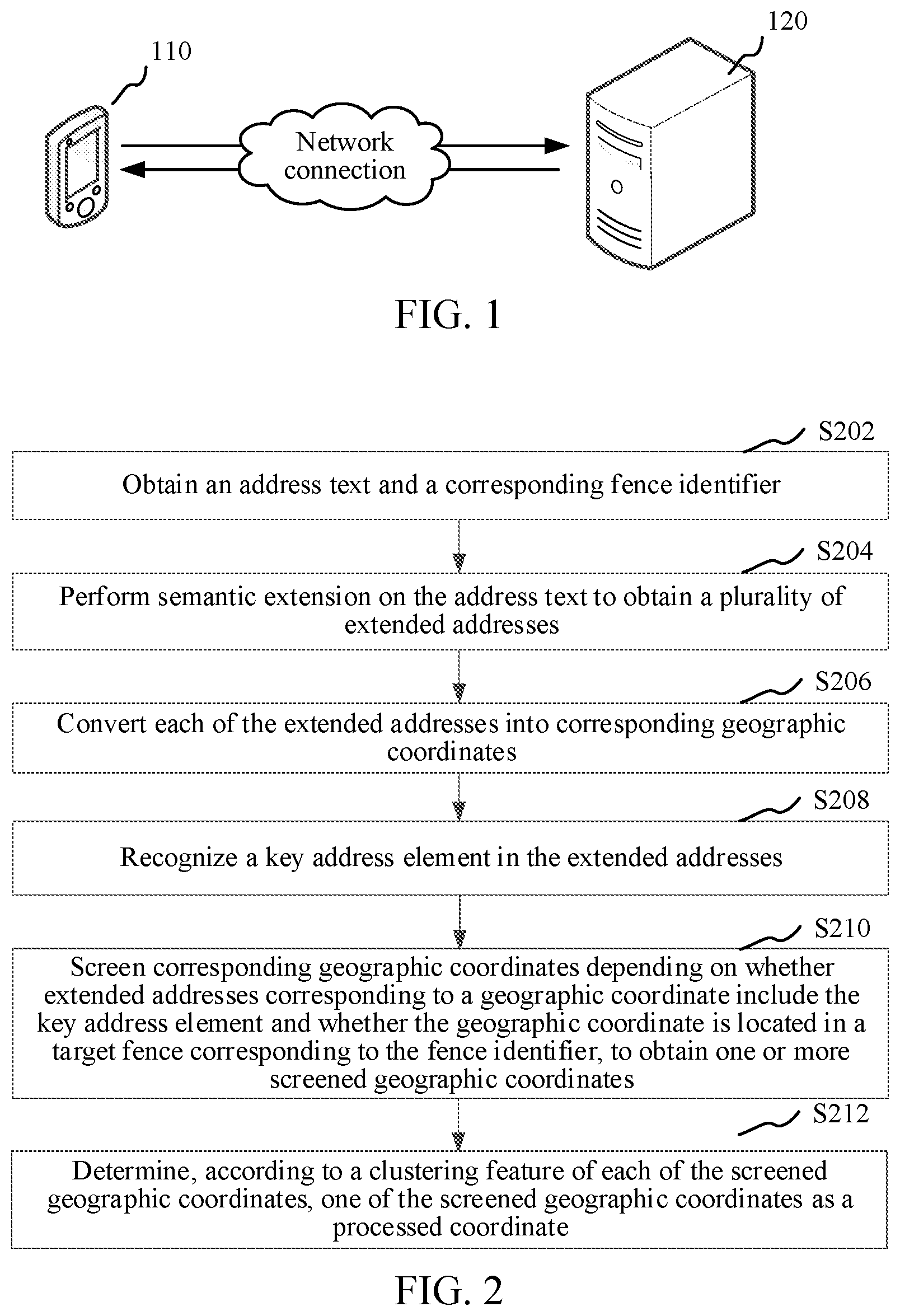 Patent US12361046 — Geo-fence based coordinate data processing method and apparatus, and computer device — Figure 1