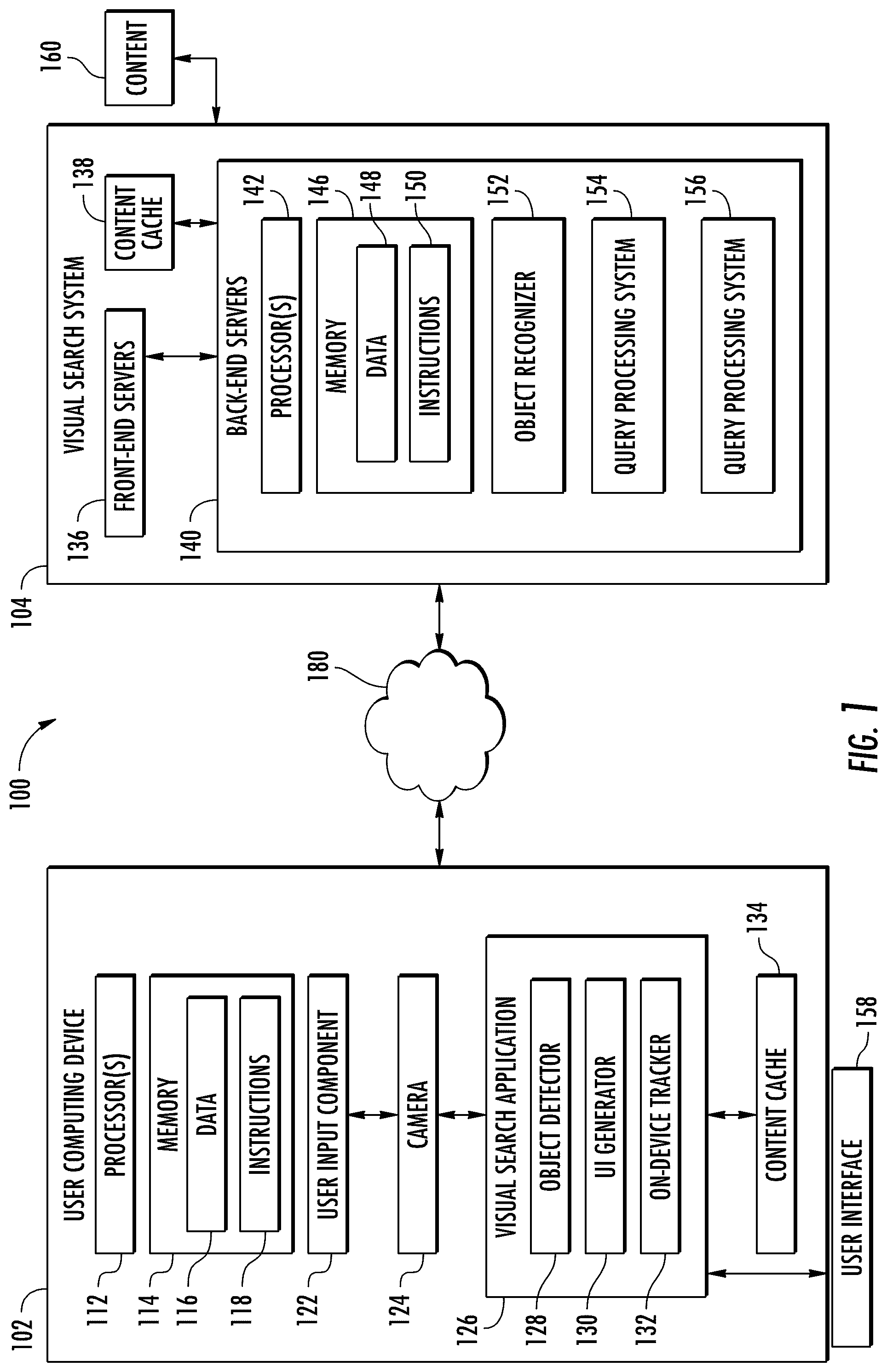 Patent US12361053 Figure 1 – Visual search via free-form visual feature selection