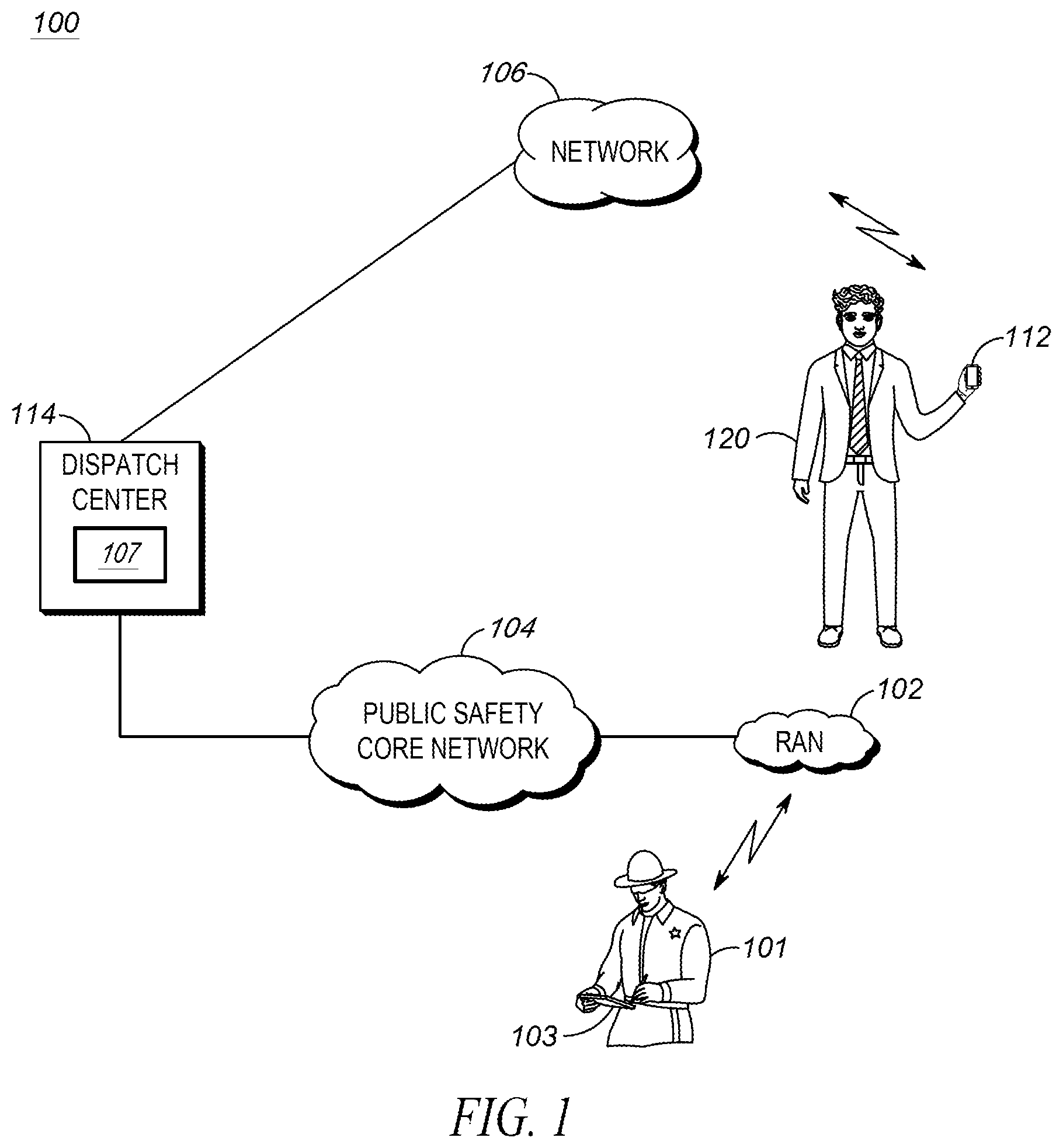 Patent US12361054 — Method and apparatus for assigning a reliability score for tip submissions — Figure 1