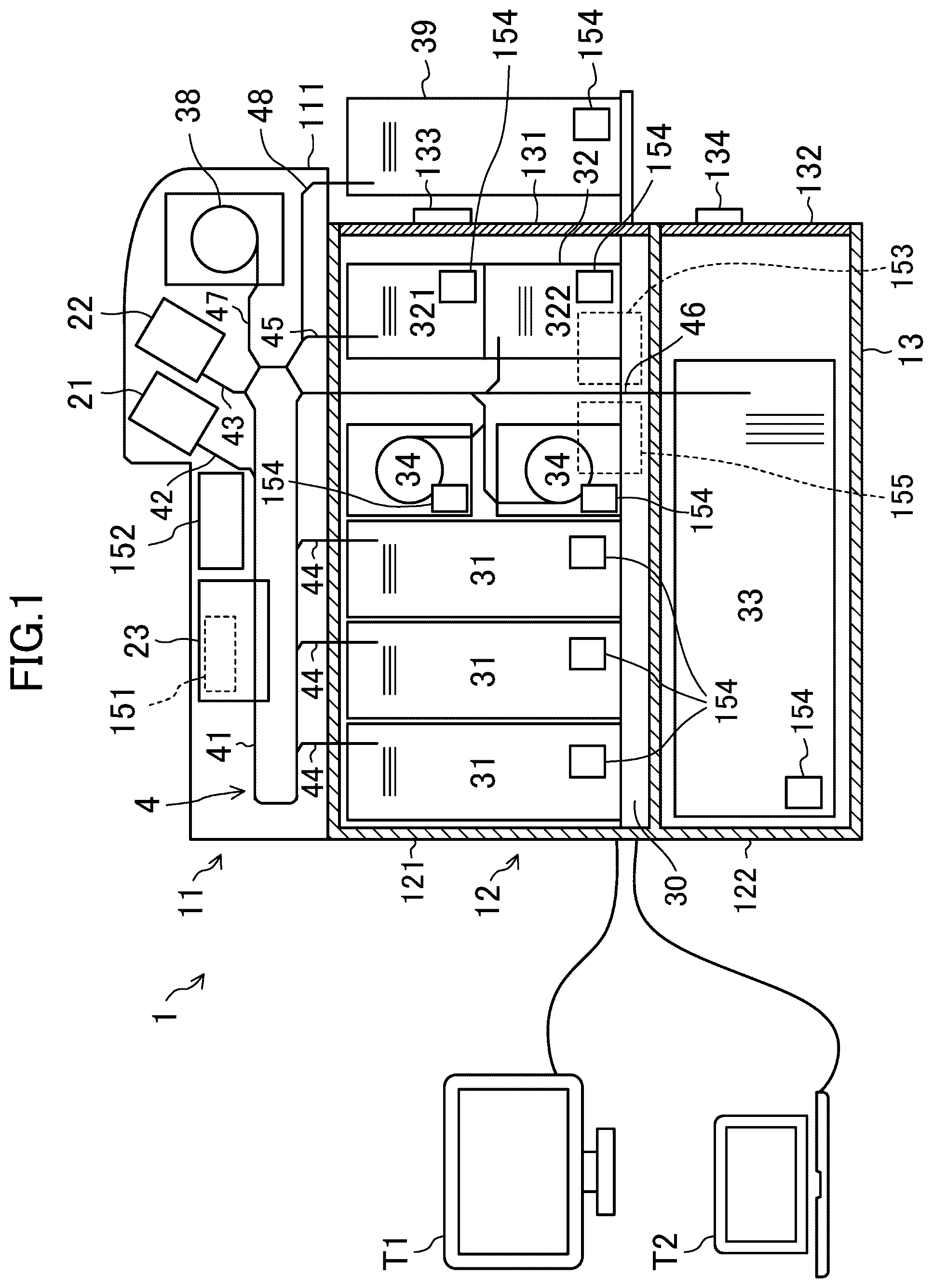 Patent US12361113 Figure 1 – Medium handling apparatus