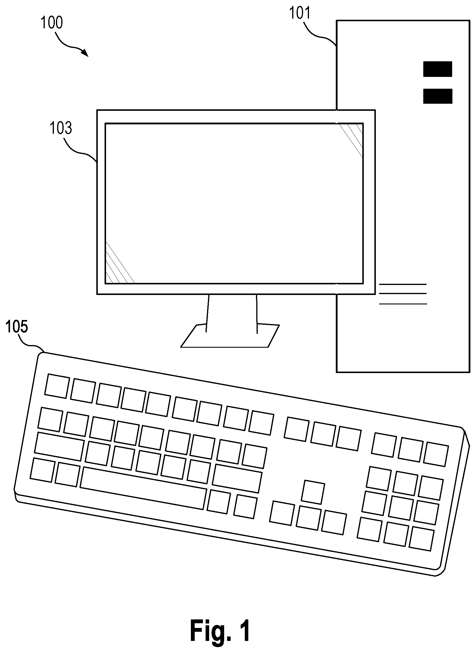 Patent US12361178 — Secure keyboard with auto key lock using mobile device signal range tracking — Figure 1
