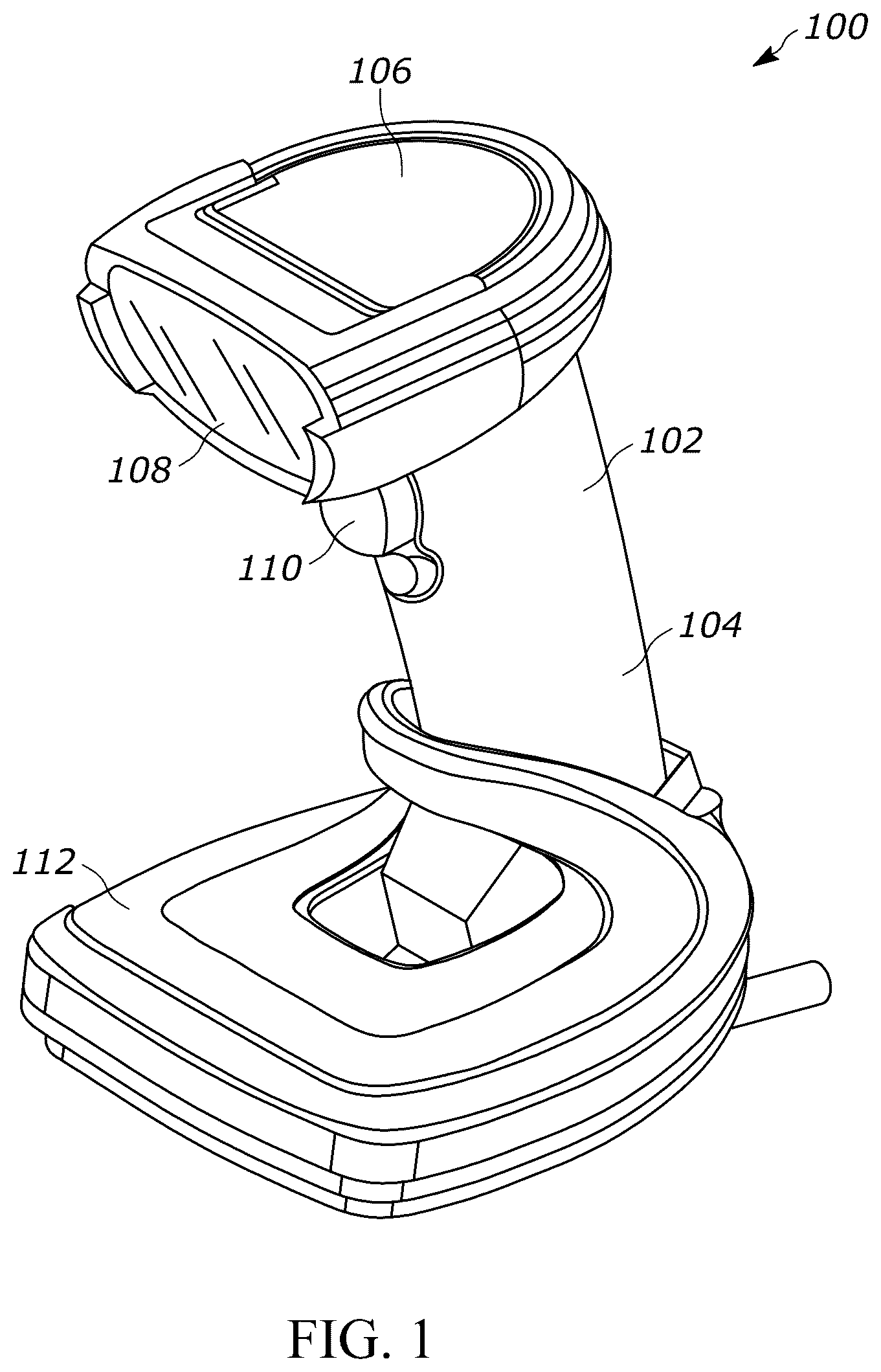 Patent US12361240 — Method and system for reducing perceived illumination flicker in multi-sensor barcode scanners — Figure 1
