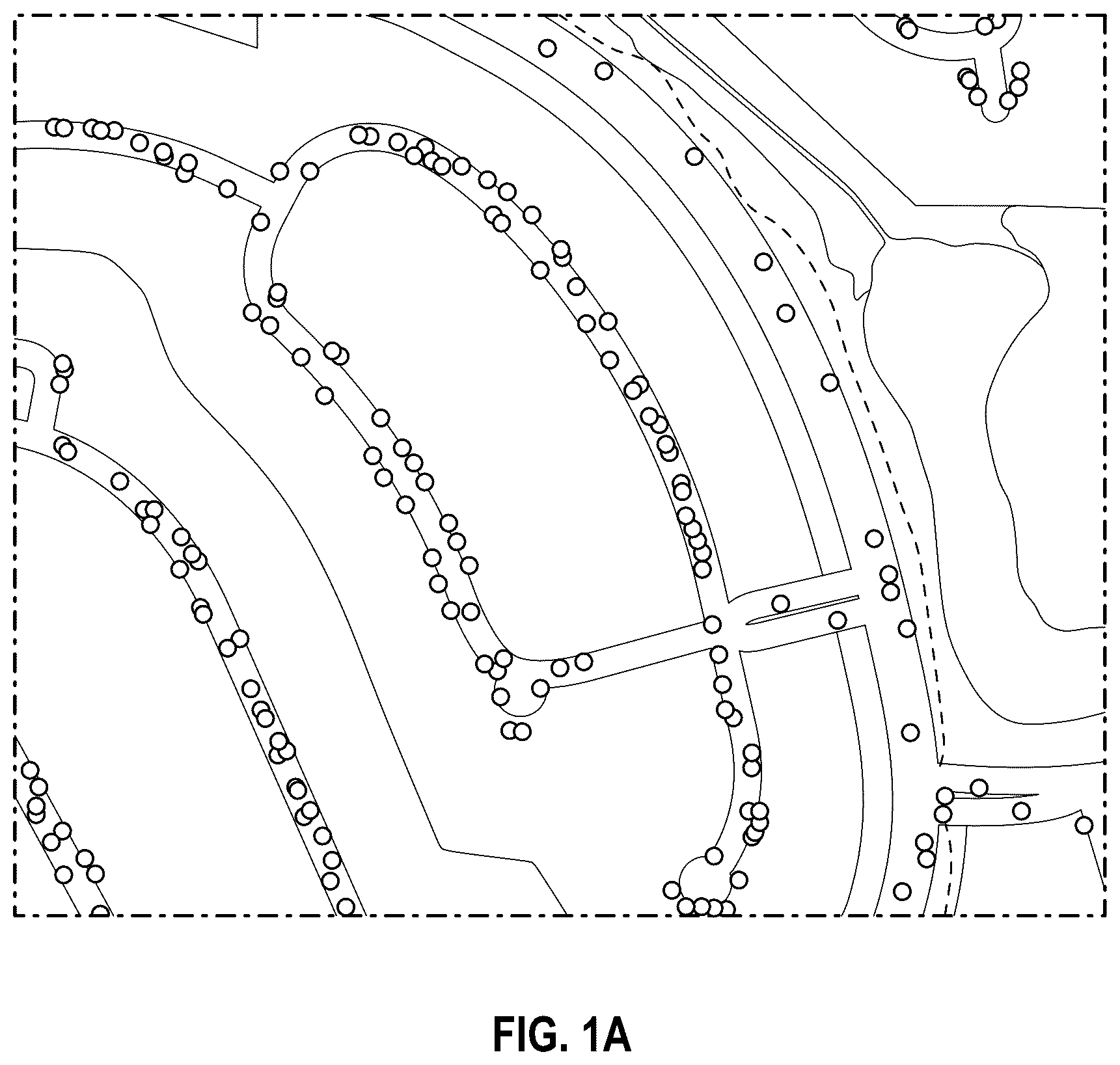 Patent US12361432 — System and method for customer and/or container discovery based on GPS drive path analysis for a waste / recycling service vehicle — Figure 1