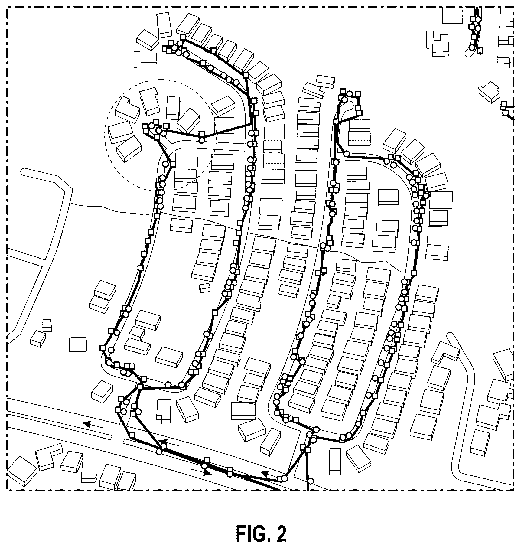 Patent US12361432 Figure 3 – System and method for customer and/or container discovery based on GPS drive path analysis for a waste / recycling service vehicle