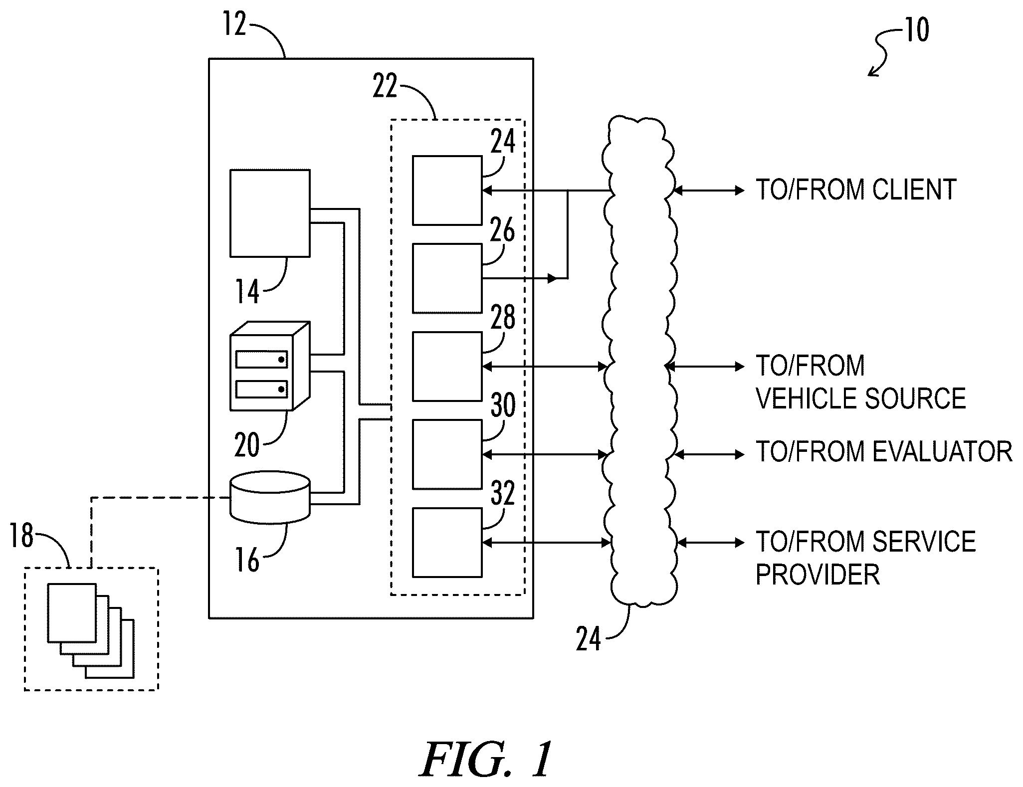 Patent US12361485 — System and method for providing comprehensive vehicle build information — Figure 1