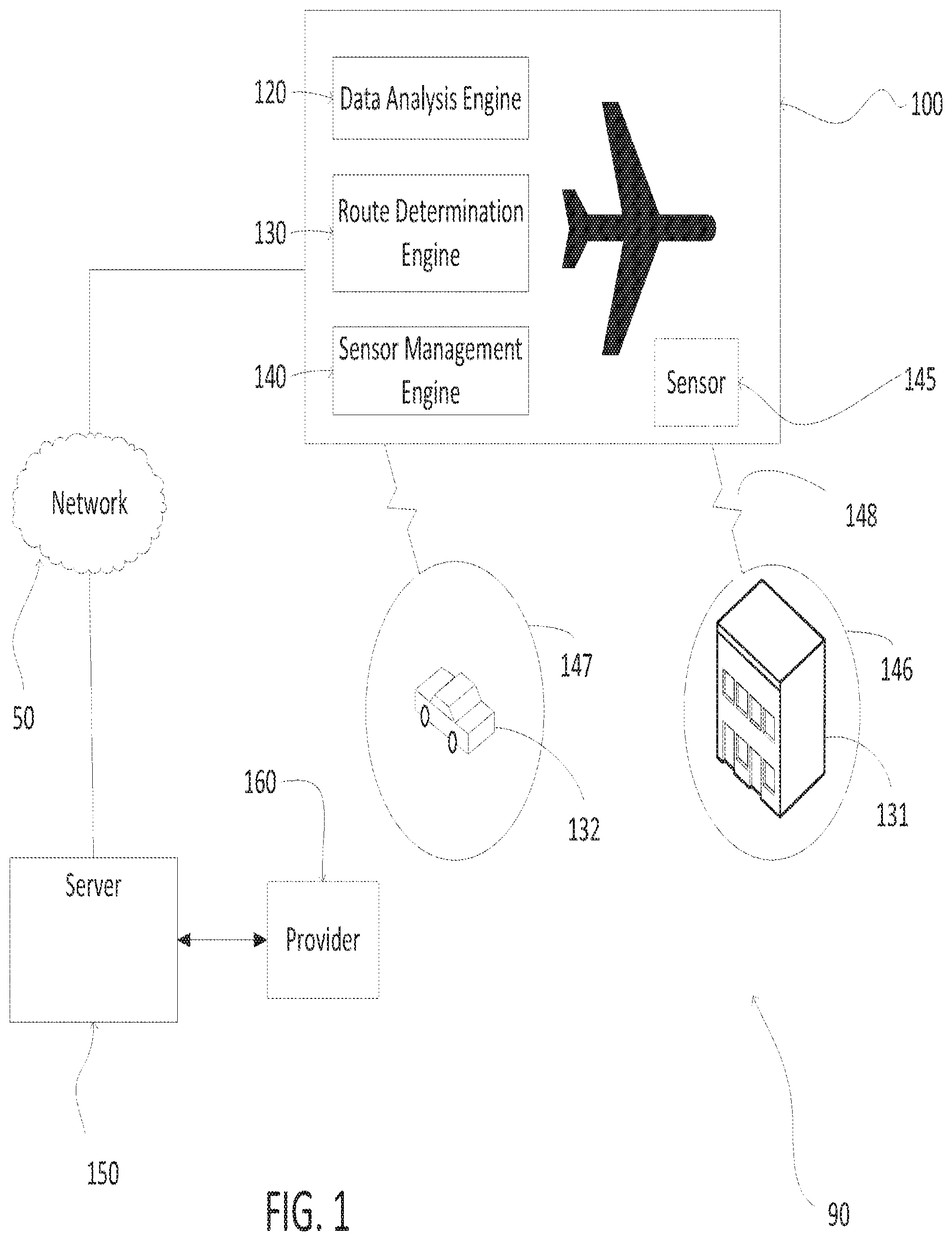Patent US12361497 — Unmanned vehicle service delivery — Figure 1